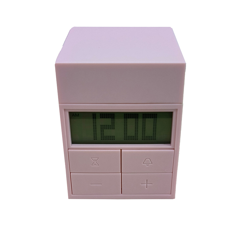 多功能電子鐘/電池式 粉紅