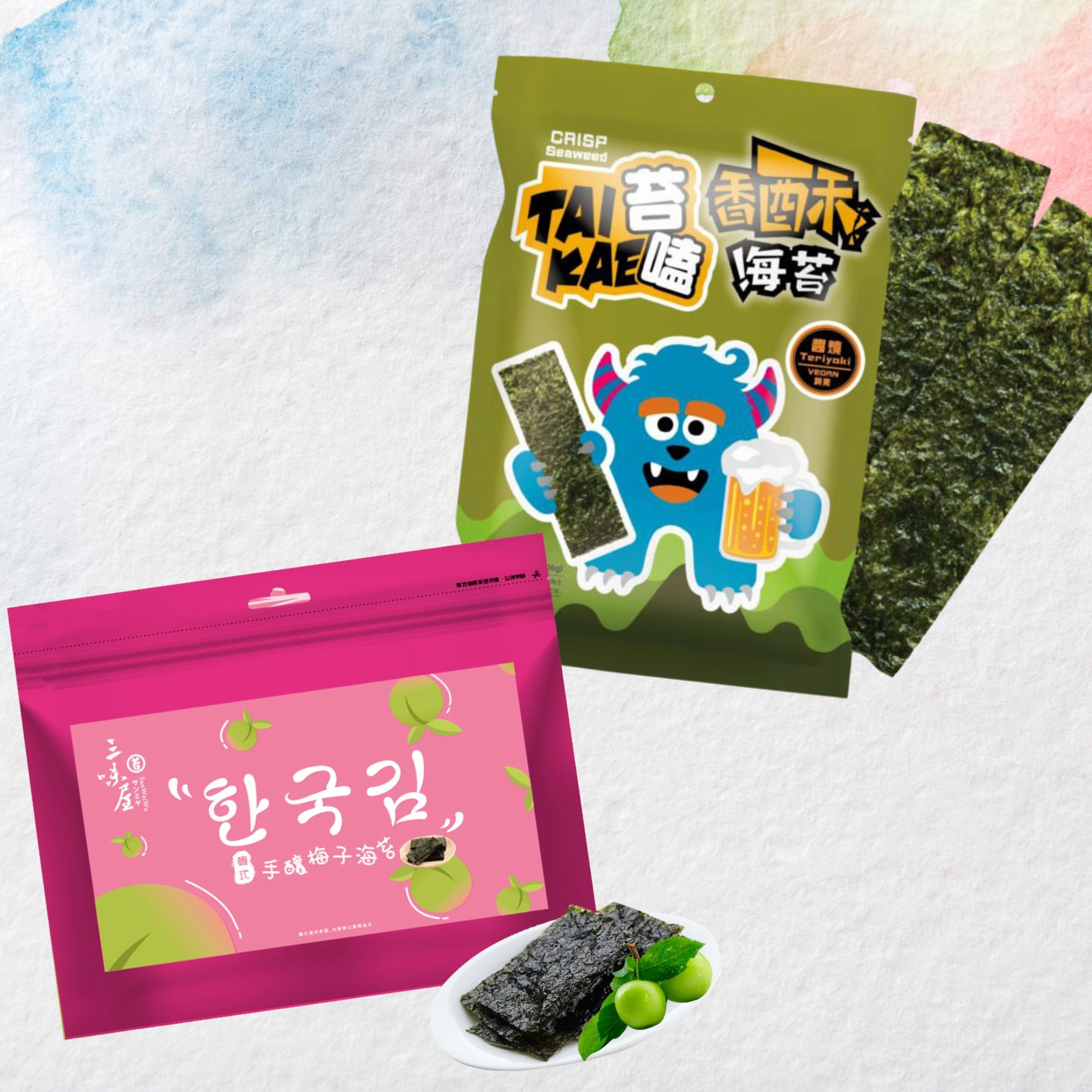 彰化分會｜韓式岩燒海苔-手釀梅子口味+醬燒海苔