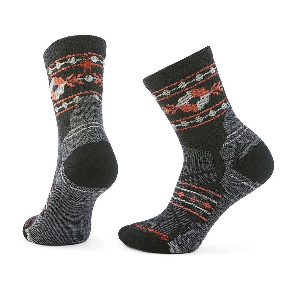 【Smartwool】女機能戶外全輕量減震中筒襪-炭黑色、米白 / SW002689