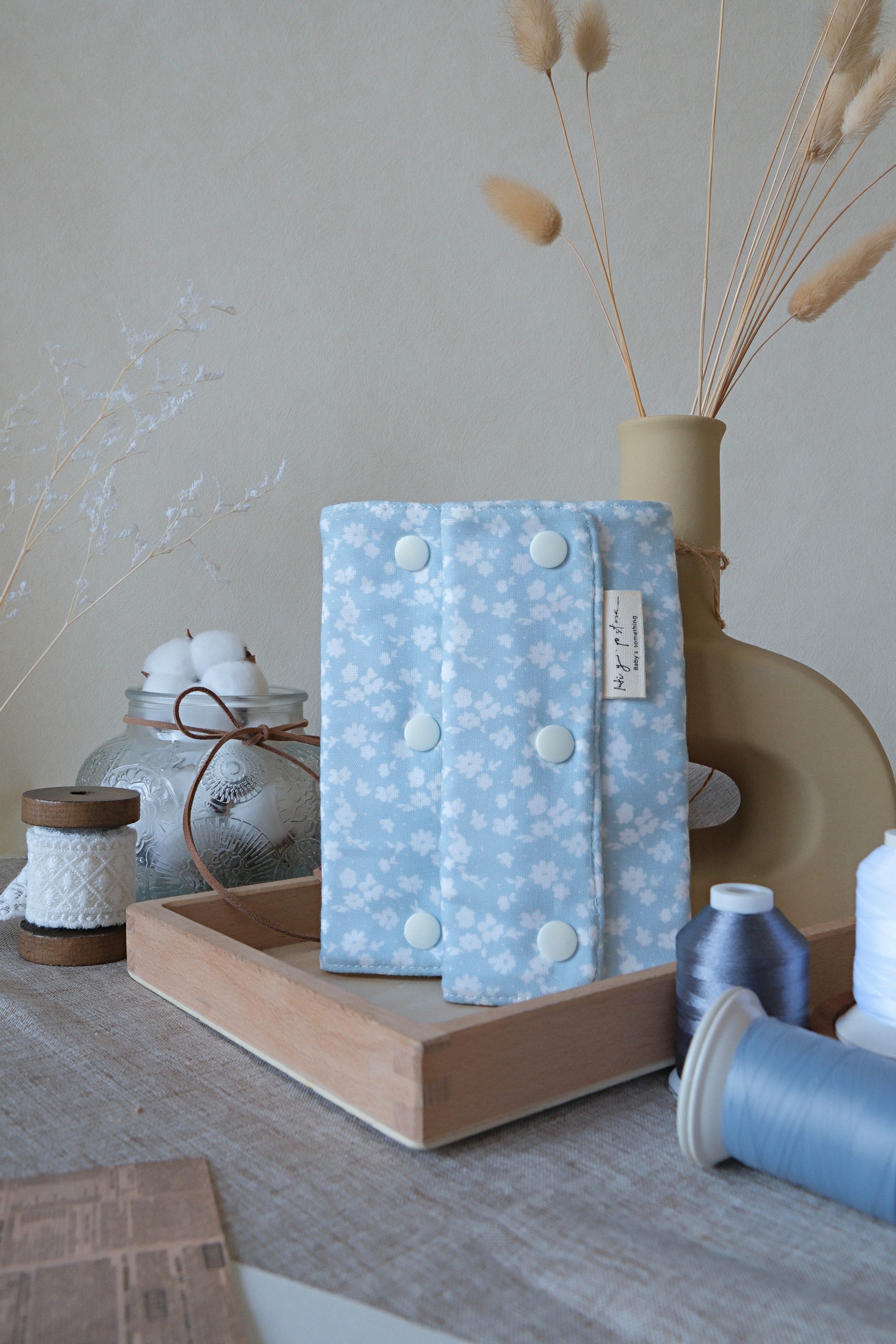 Hi Y.P store-揹巾口水套-獨家設計款-霧藍霜語