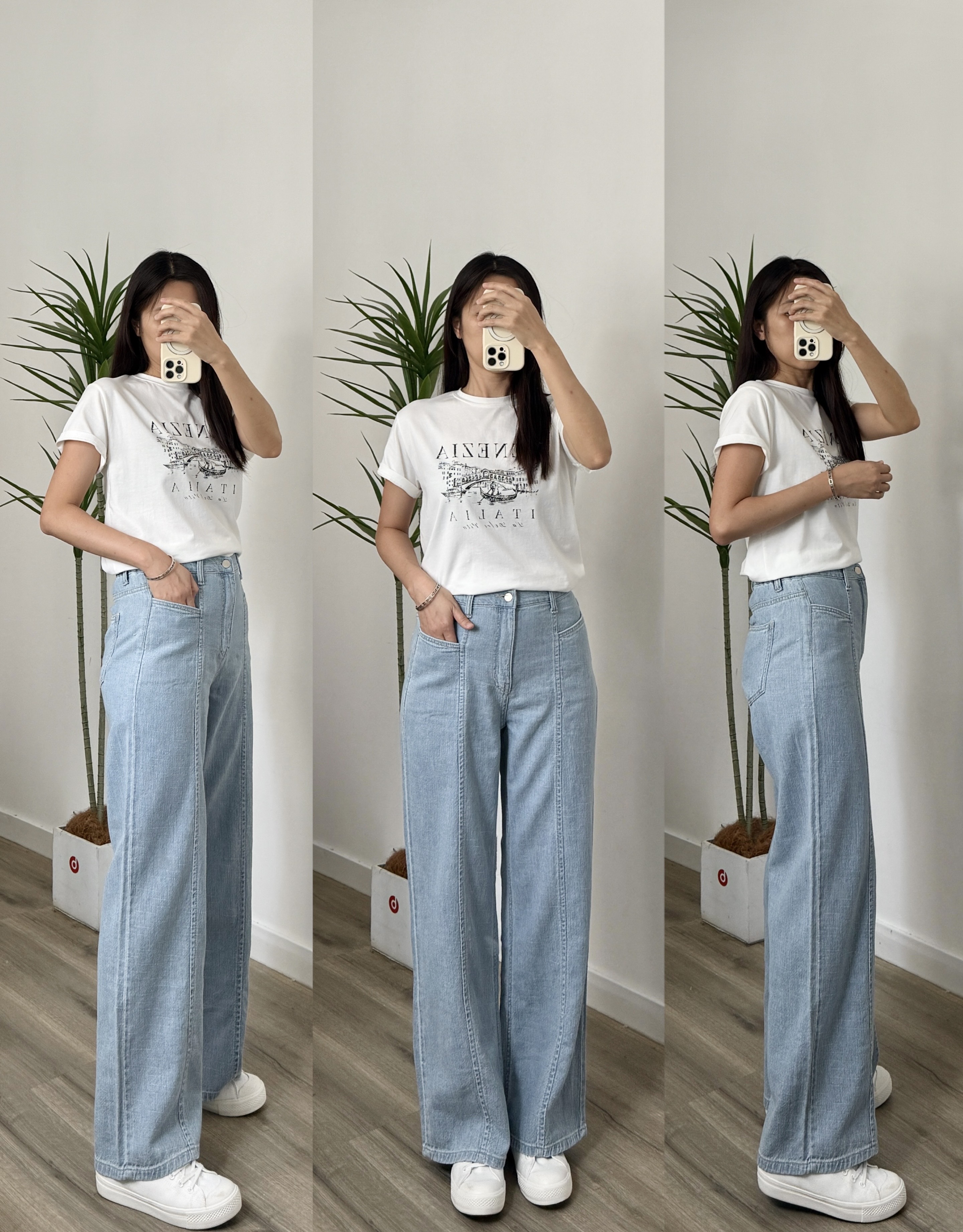 (L only ) JS1120 夏款軟薄車線牛仔褲