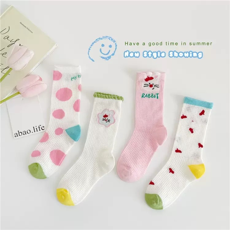 波點兔兔網眼襪