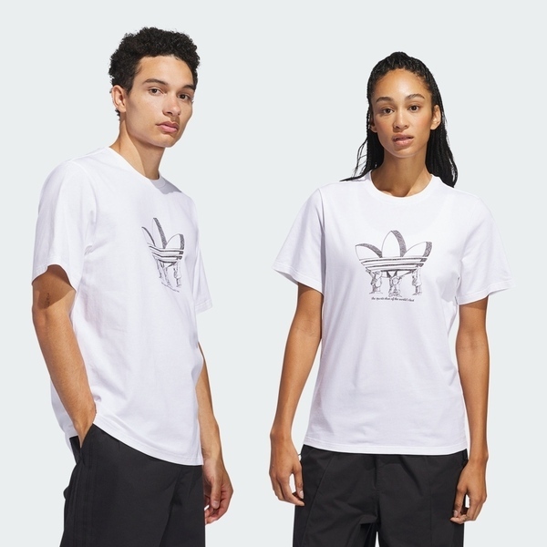 Adidas Tref Lift Tee JC8779 男女 T恤 運動上衣 休閒短袖 白 亞版