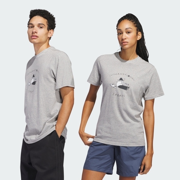 Adidas Hj Stretch Tee JD2713 男女 T恤 運動上衣 休閒短袖 灰 亞版