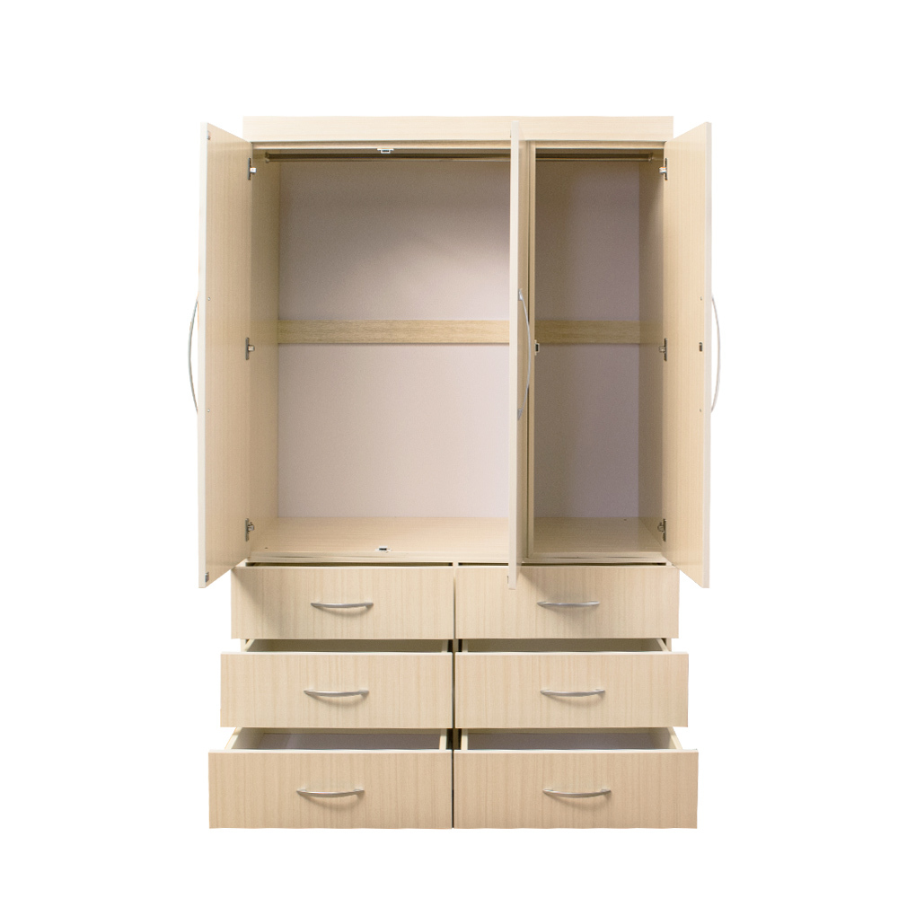 南亞塑鋼-4尺三開門六抽塑鋼衣櫃