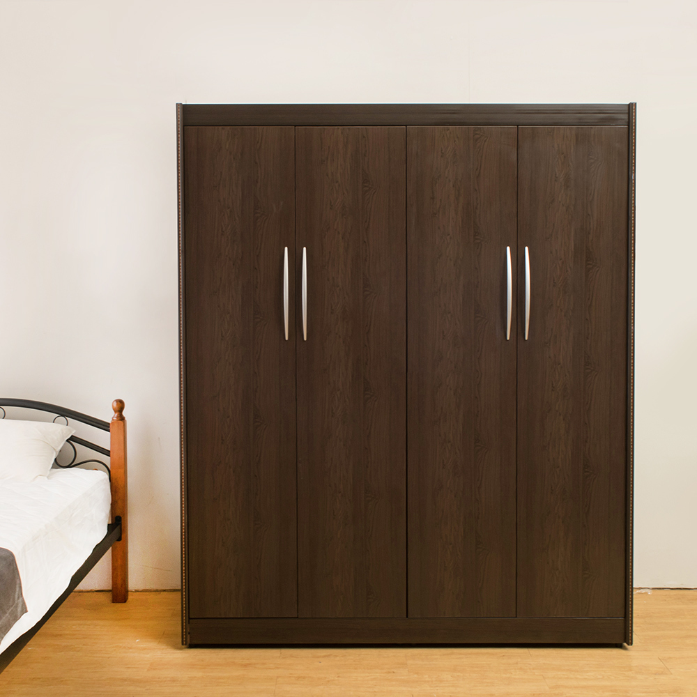 南亞塑鋼-5.5尺四開門塑鋼衣櫃