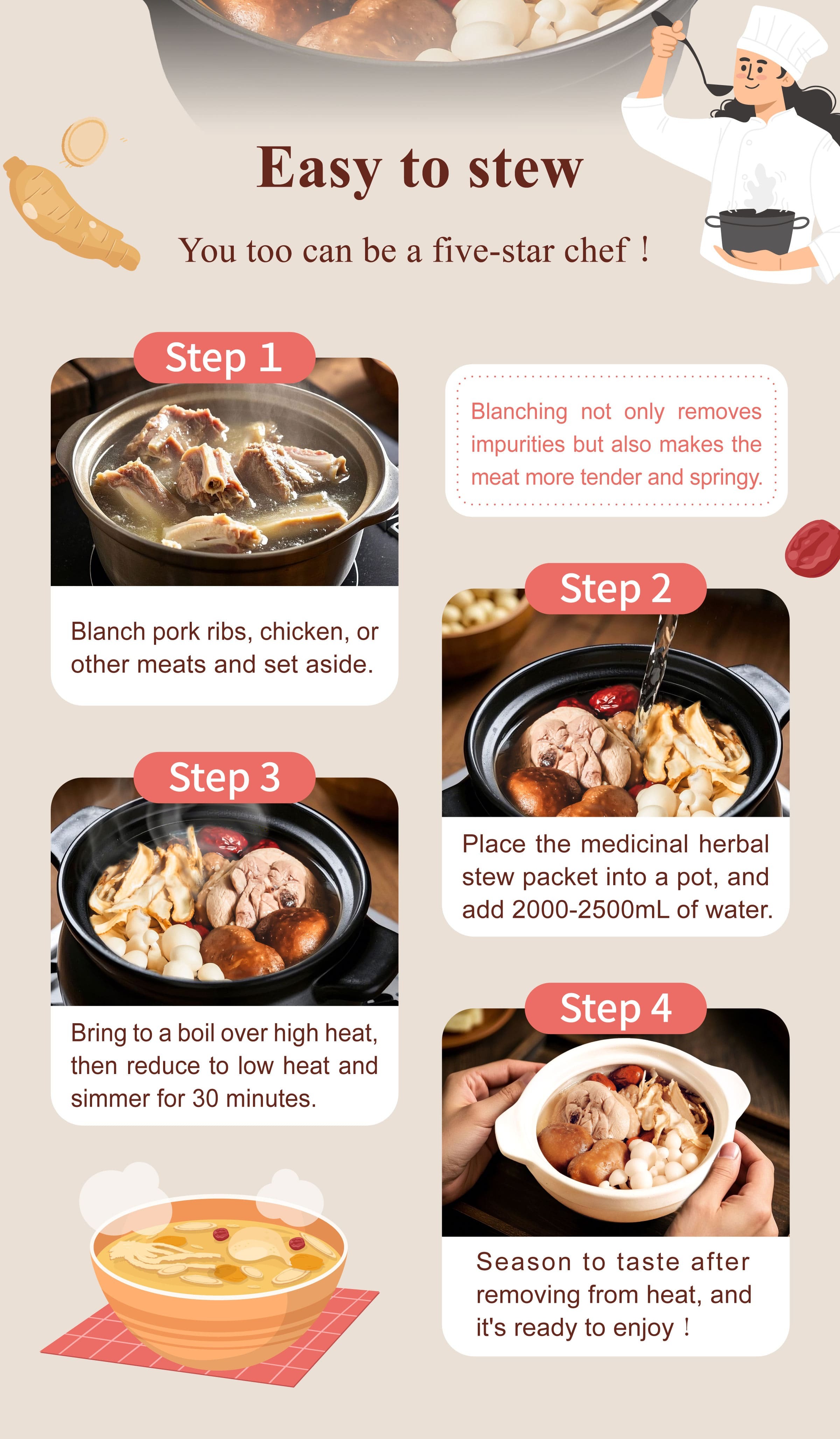 Dengyi American Ginseng Soup Stewing method
