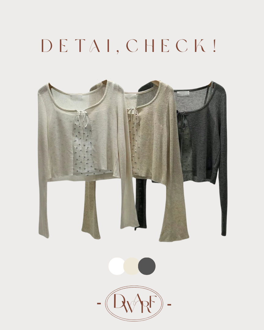 《KR》少女風碎花綁帶套裝