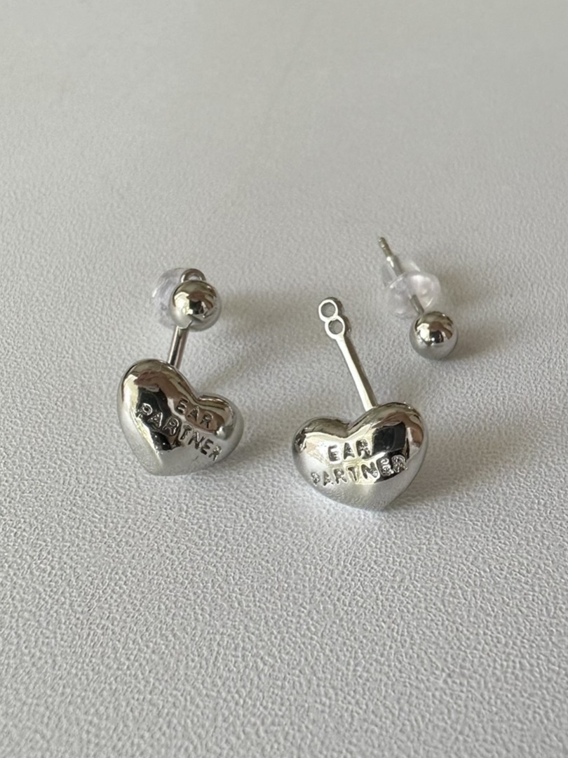 S925 heart charm pierce