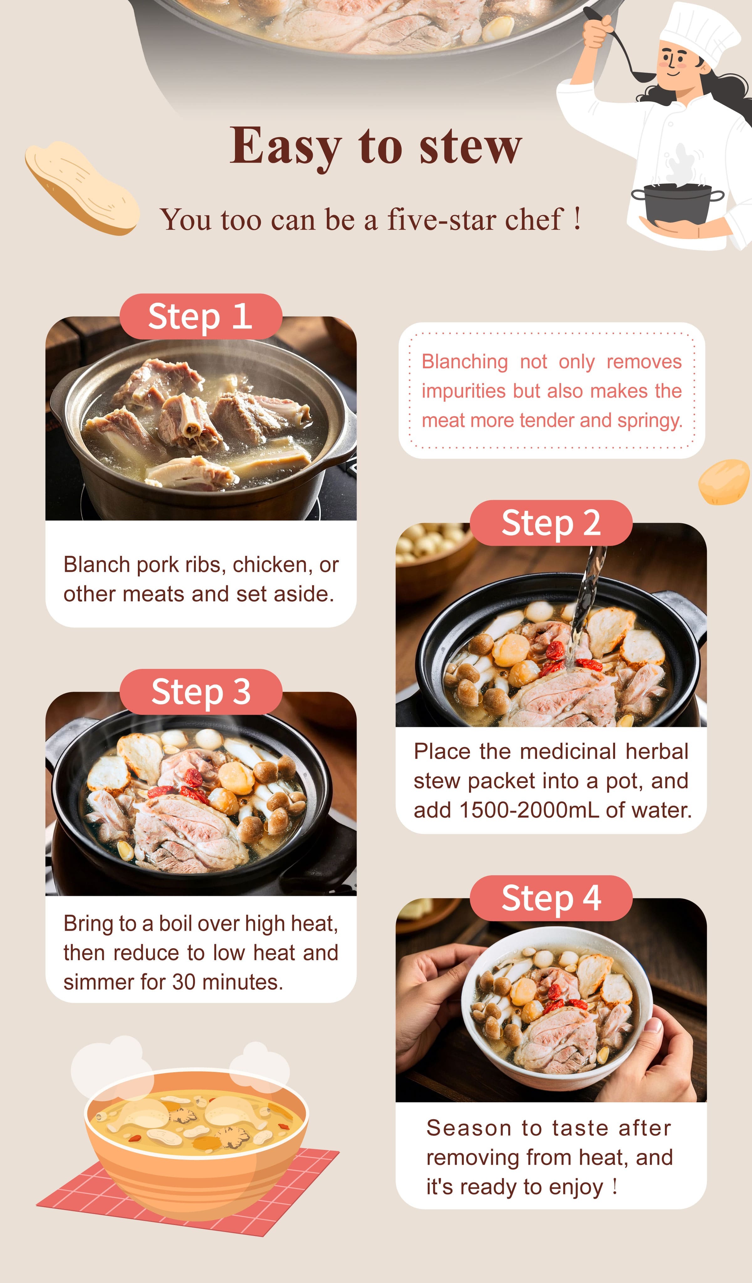 Dengyi Tall Gastrodiae Chicken Soup Stewing method