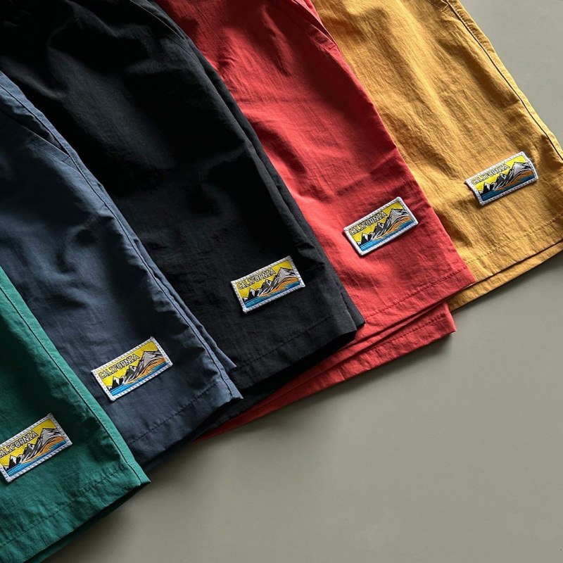 夏季糖果色沙灘五分短褲