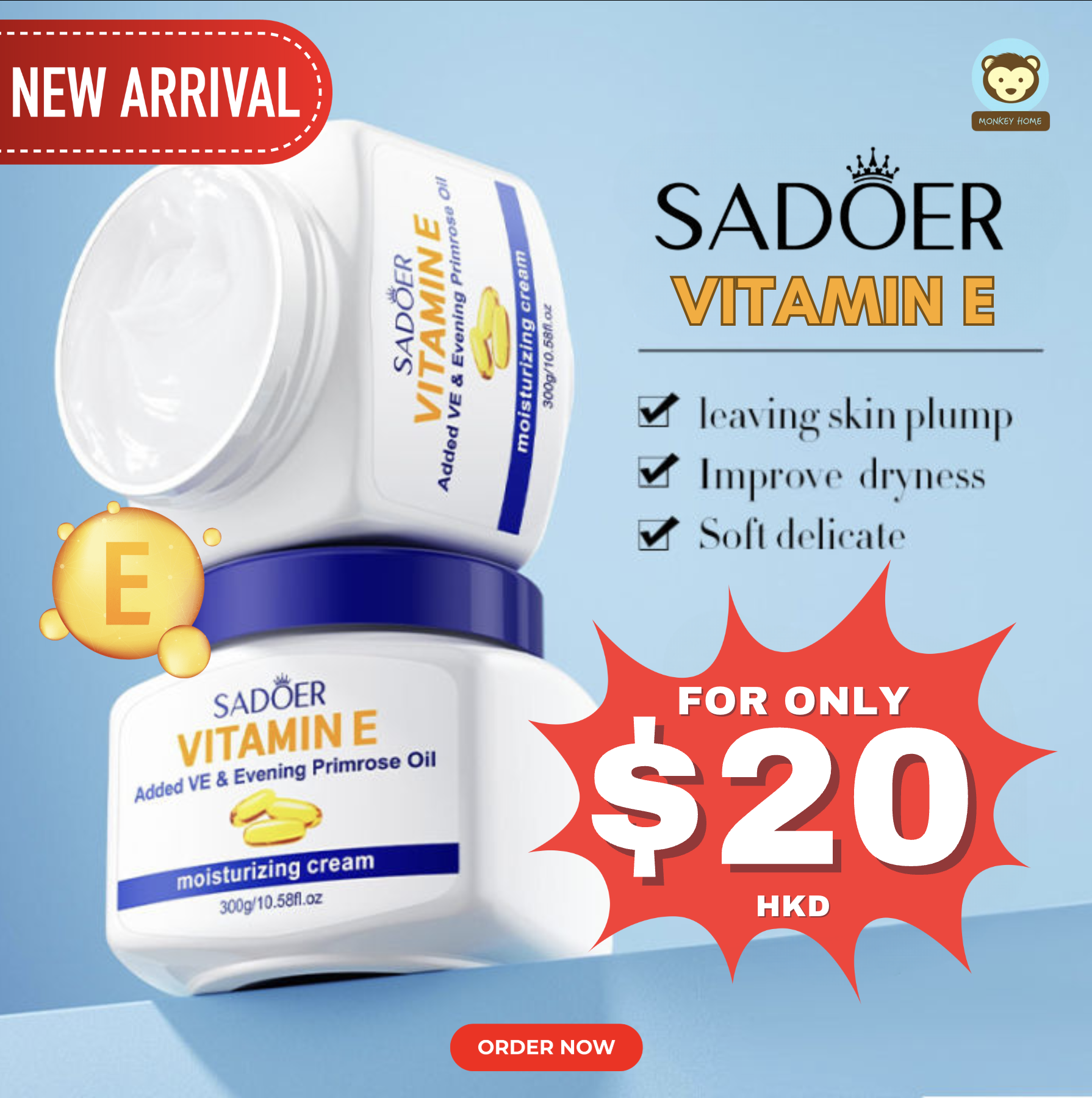 Sadoer Vitamin E Moisturizing  Cream