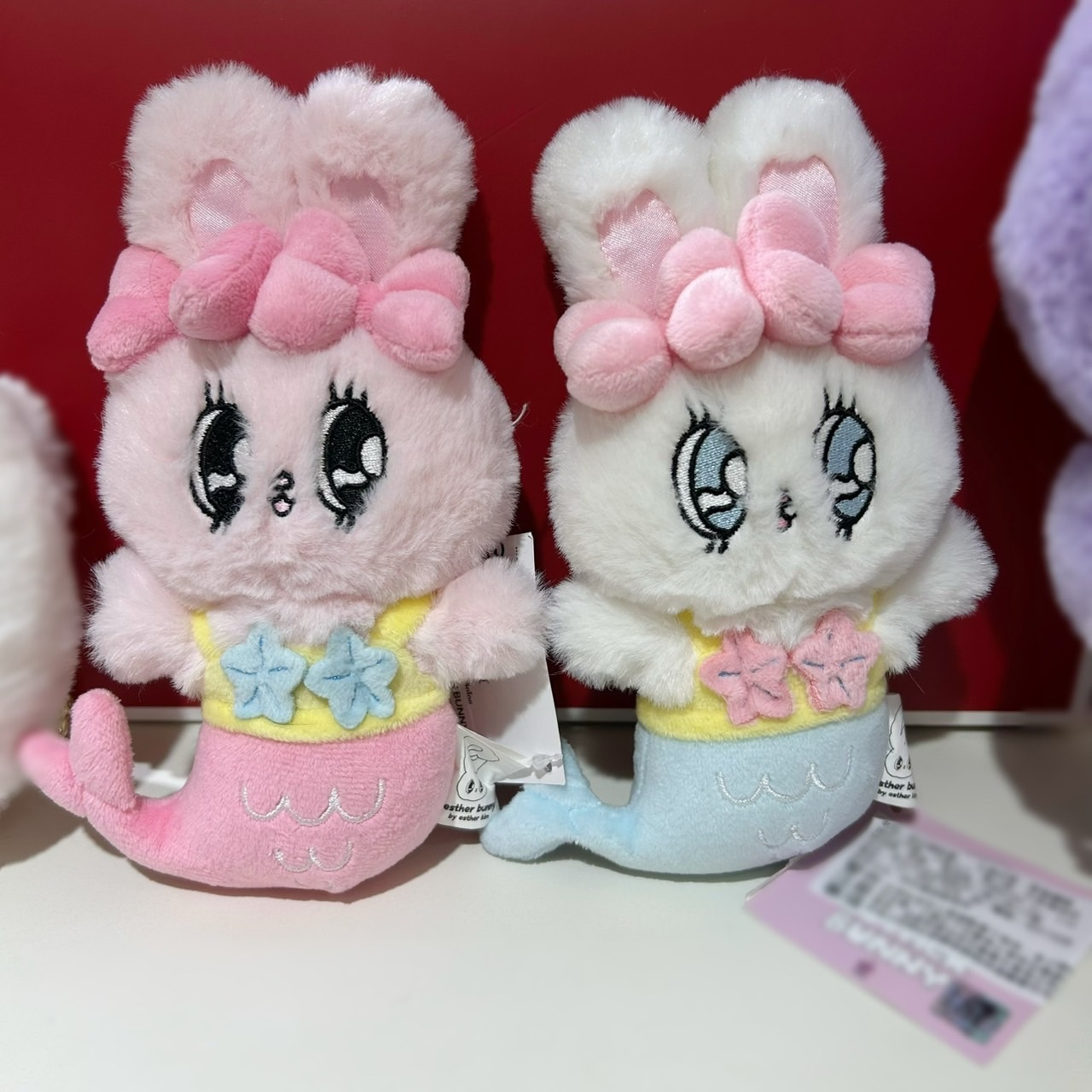 泰國 ESTHER BUNNY  艾絲樂小兔 愛心釦 美人魚造型 玩偶 吊飾 鑰匙圈