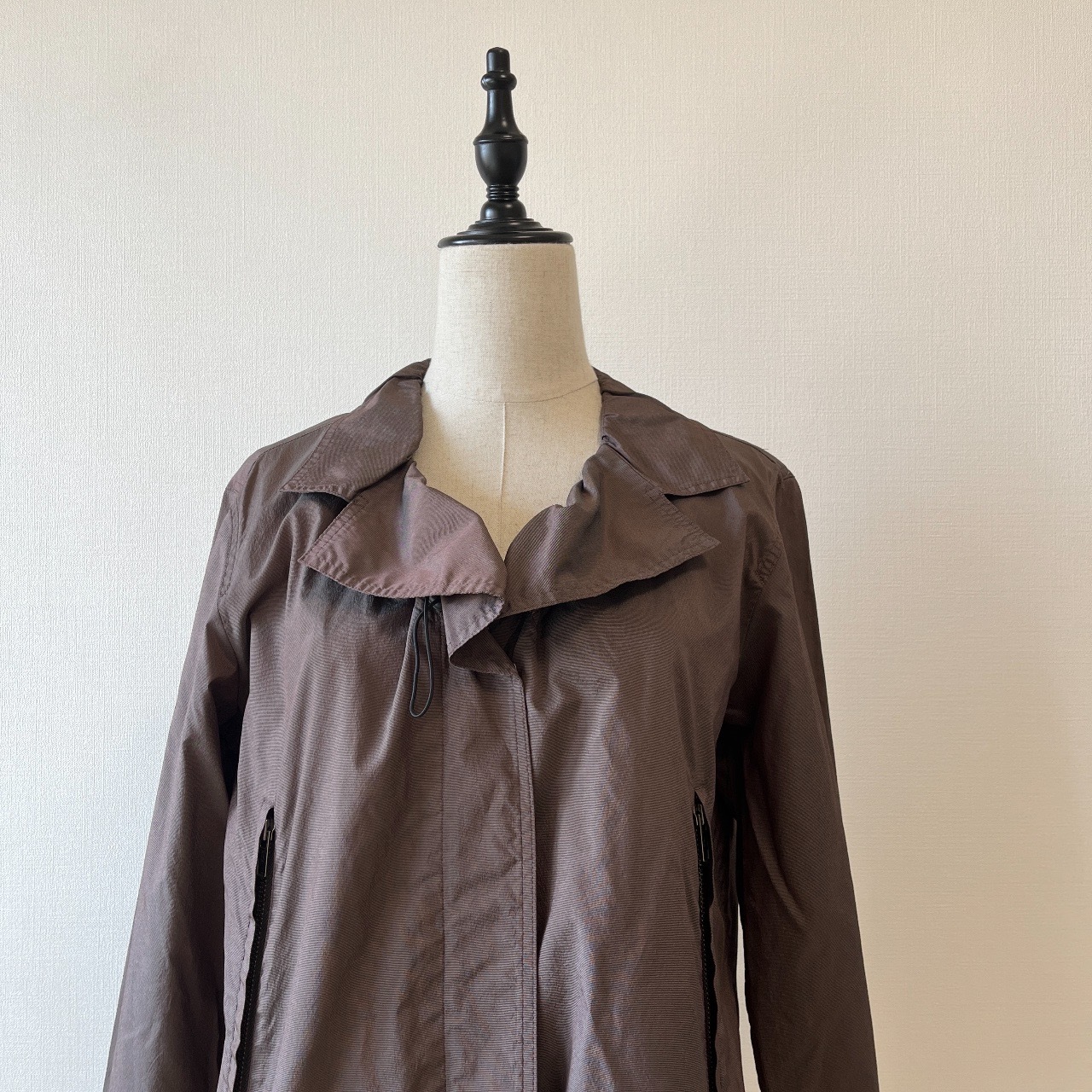 日本製啡色淨色外套