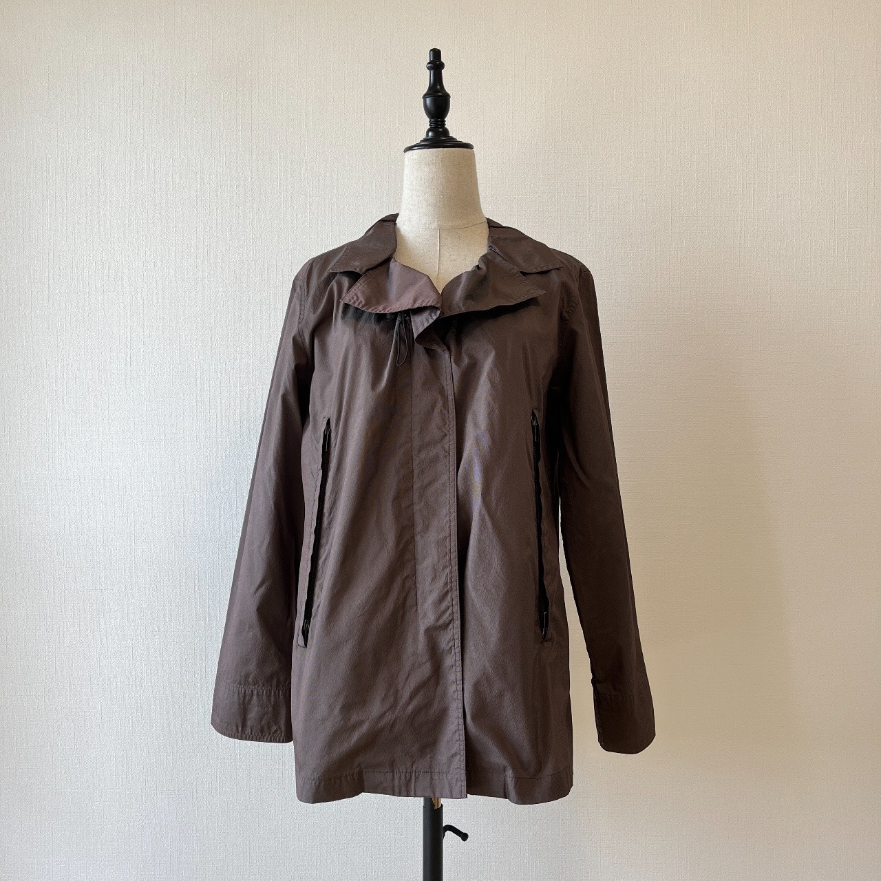 日本製啡色淨色外套