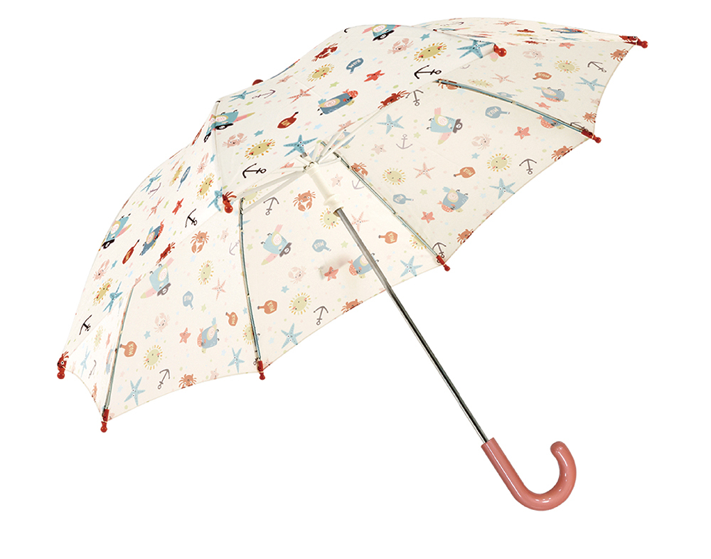 RAINSTORY兒童手開直骨傘(海盜鸚鵡)