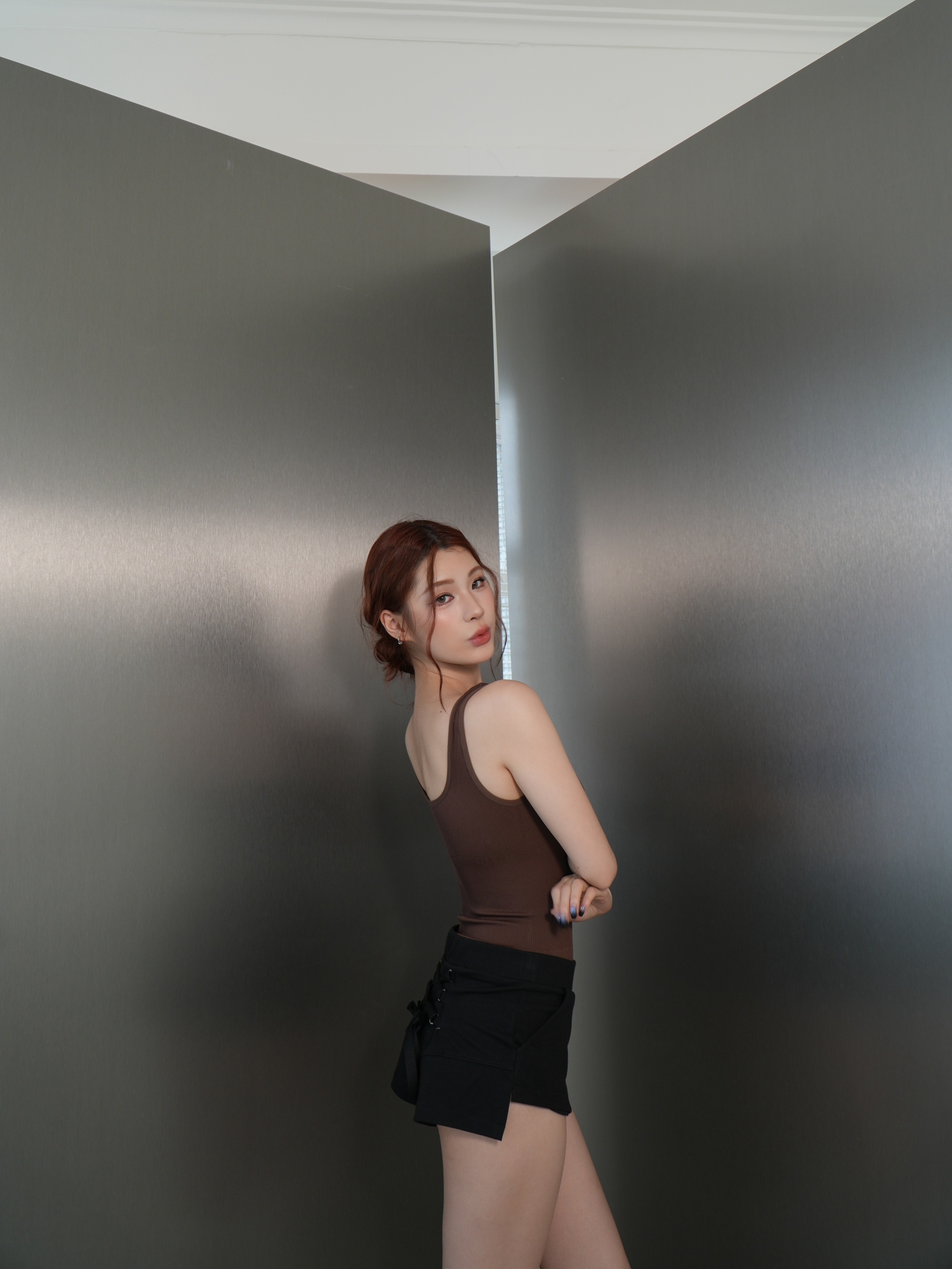 交織綁繩辣妹裙