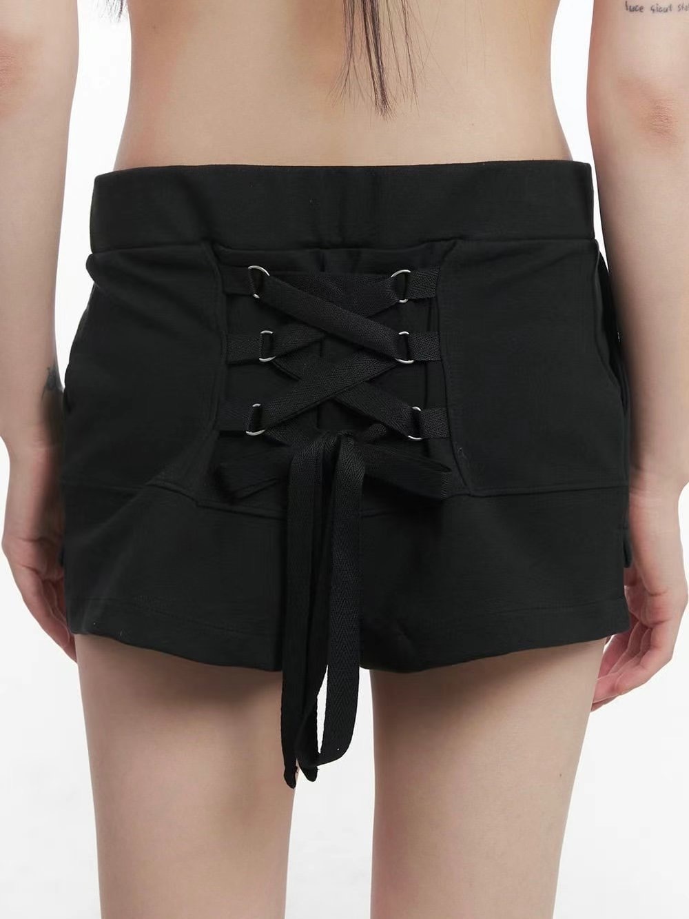 交織綁繩辣妹裙