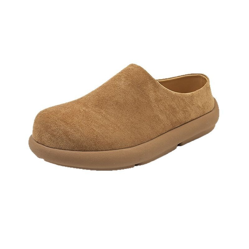 2025新款韓系復古厚底勃肯拖鞋