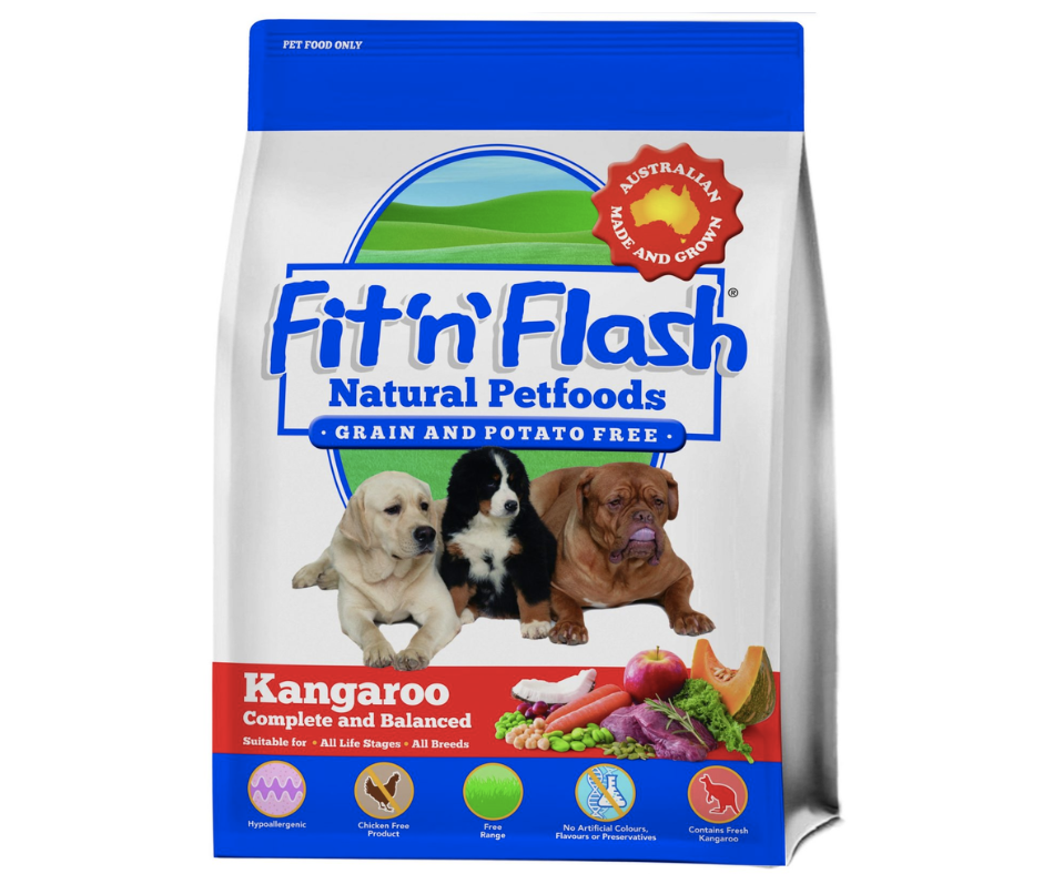 Fit’n’Flash  - 無穀物袋鼠狗糧 (2KG)  嘗味期 10/2026