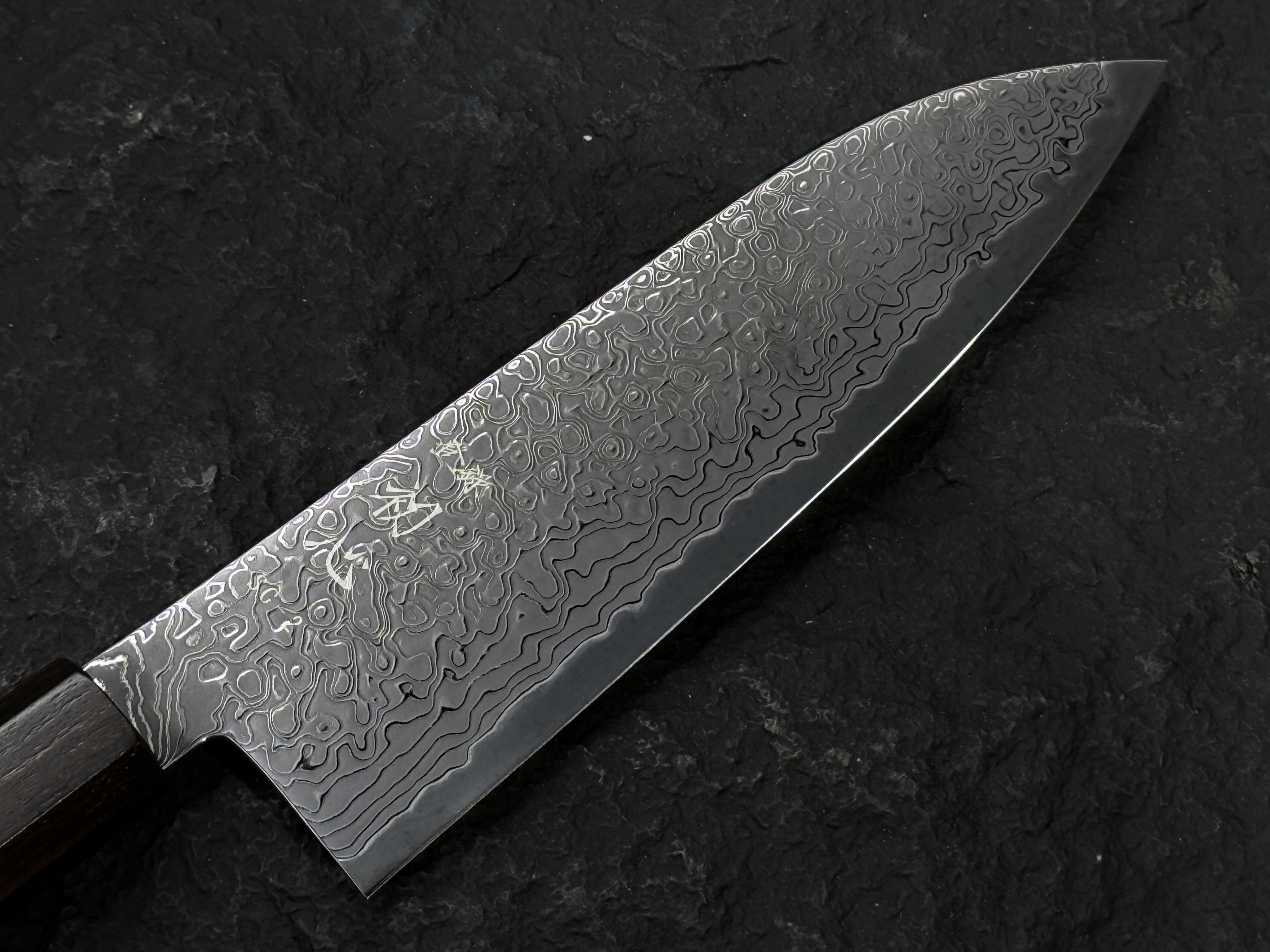 初心 流氷 SG2 黑染 大馬士革鋼 三德 黑檀柄