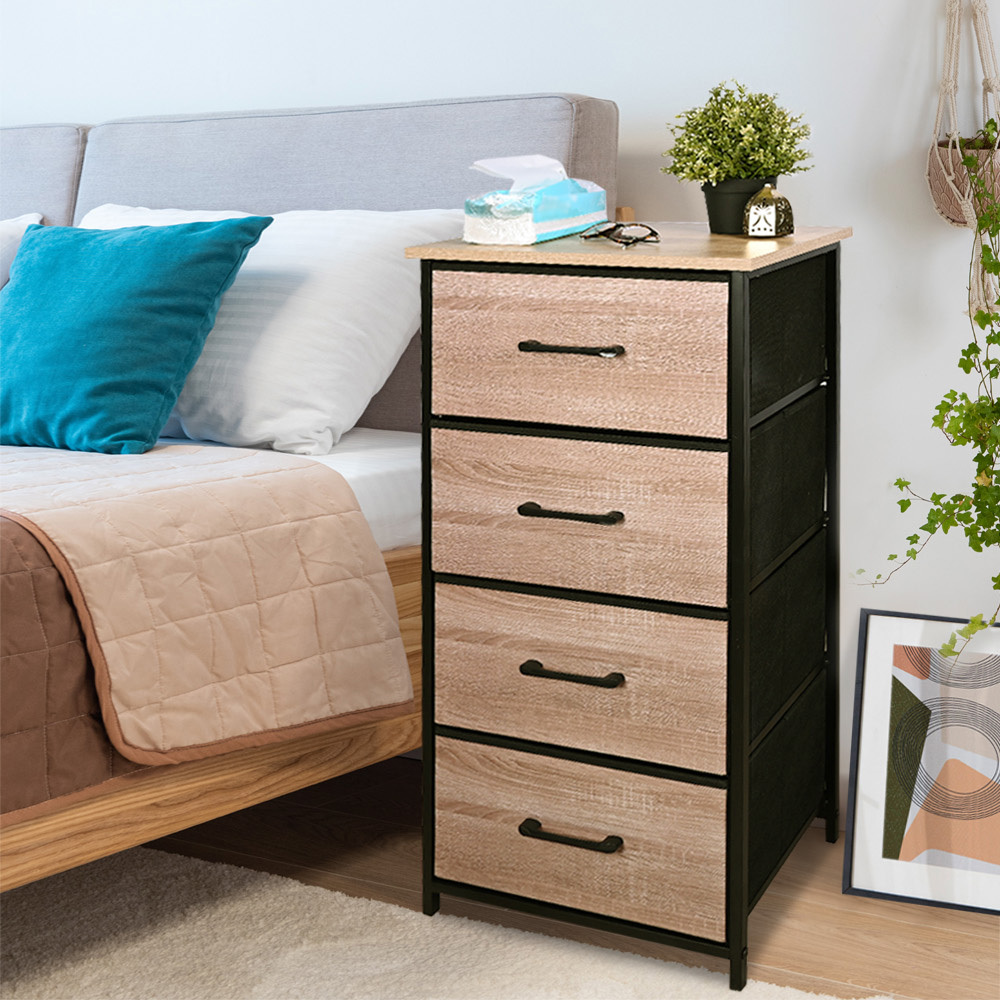 【AOTTO】日系和風四層木紋抽屜收納櫃(AC-801)