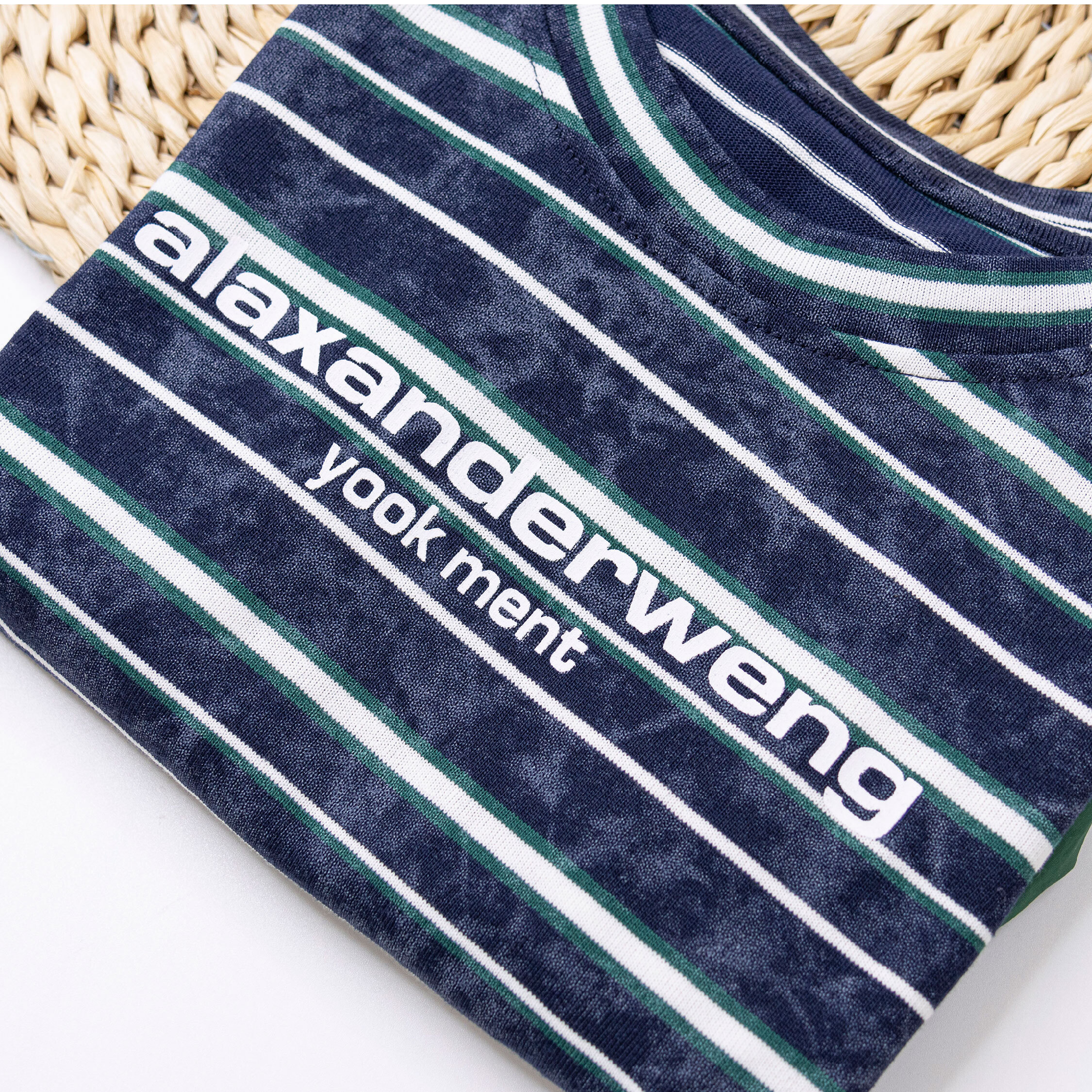 帥氣抽繩小口袋條紋上衣 (H50678)