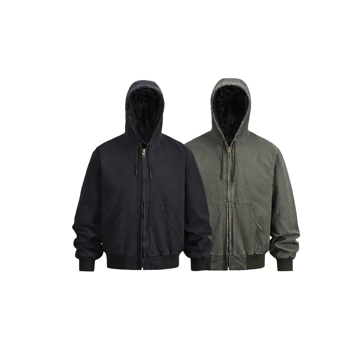 OurPick Crop Washed Hooded Jacket 美式寬短水洗連帽外套 2色