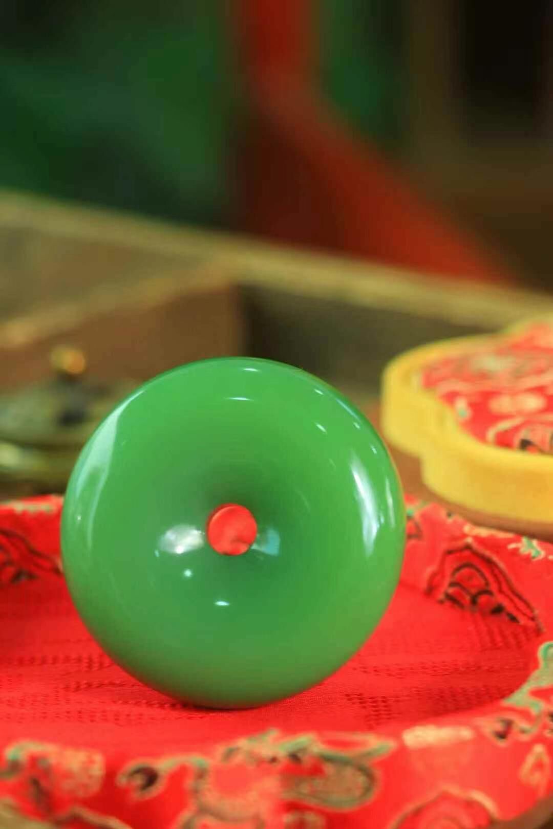 62716 和田玉碧玉平安扣 (56mm直徑)