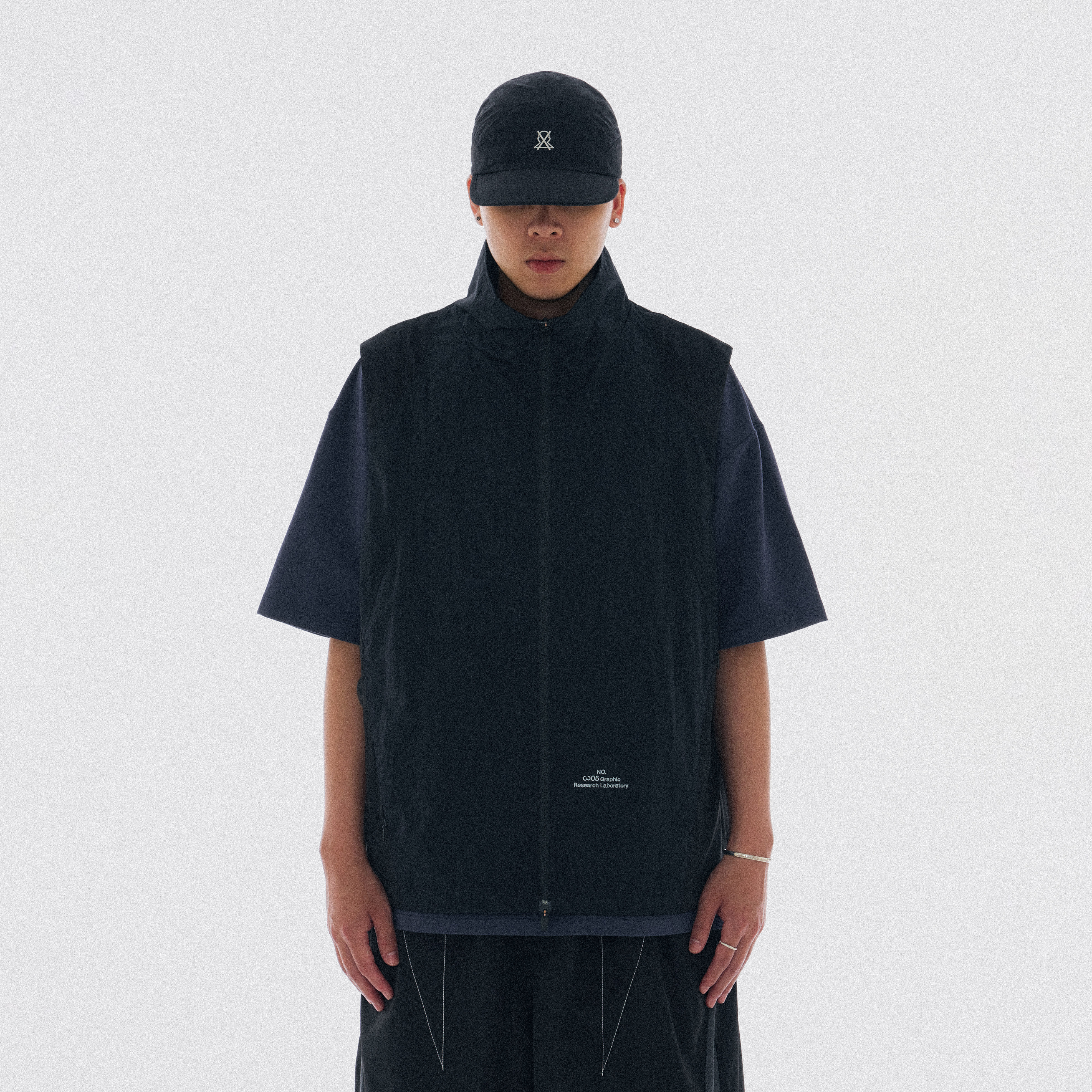 Wall of Sound - 6:44/“SWORDFISH” Airy Shell Vest - Black