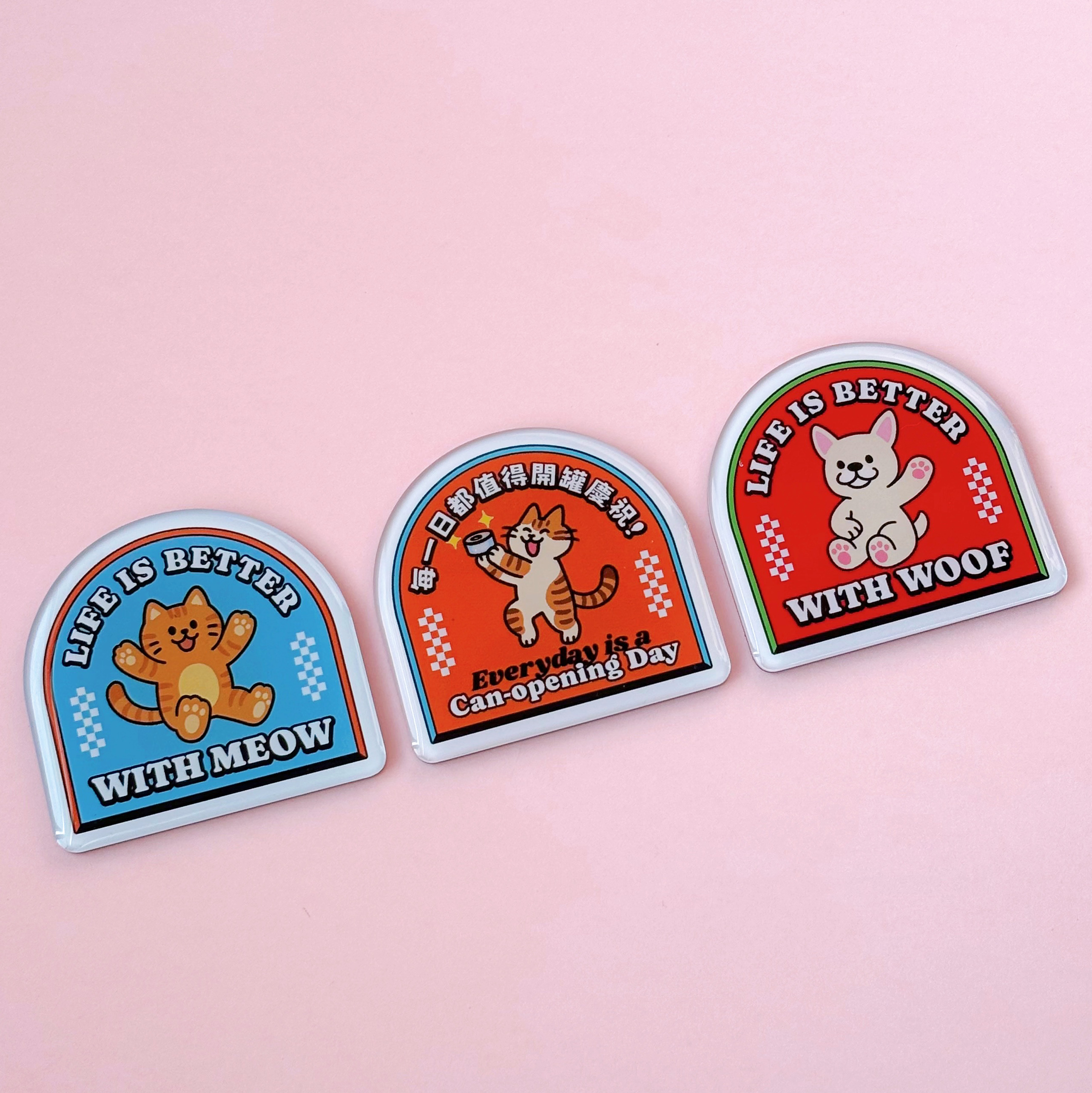 汪喵香港遊系列 | LIFE IS BETTER 貓狗款 磁石貼