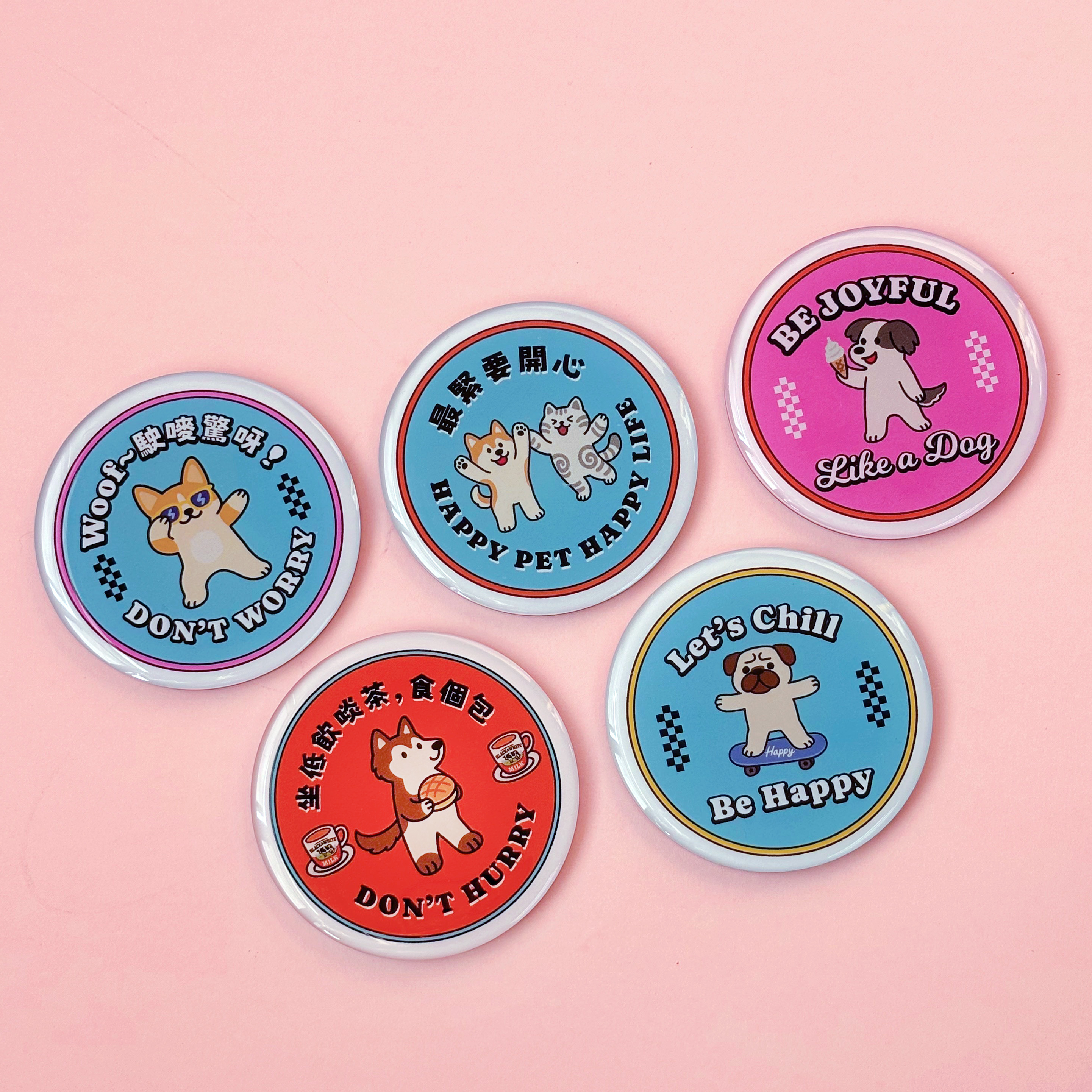 汪喵香港遊系列 |毛孩暖心語錄磁石貼/ 冰箱貼