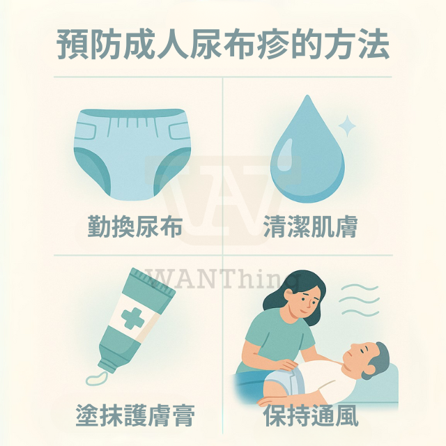 預防成人尿布疹的方法。