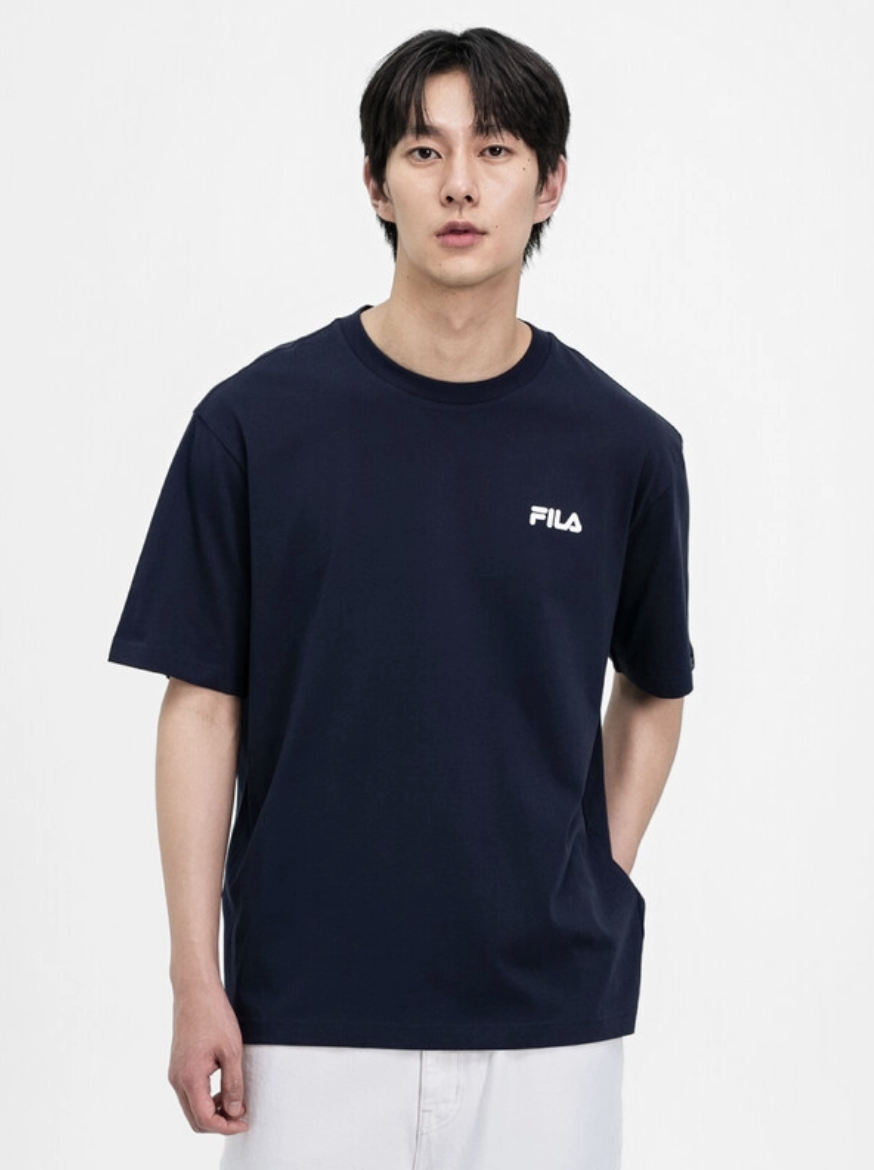 ｜只有一件｜【品牌現貨清倉大折扣】【FILA】Big linear lettering short sleeve t-shirt