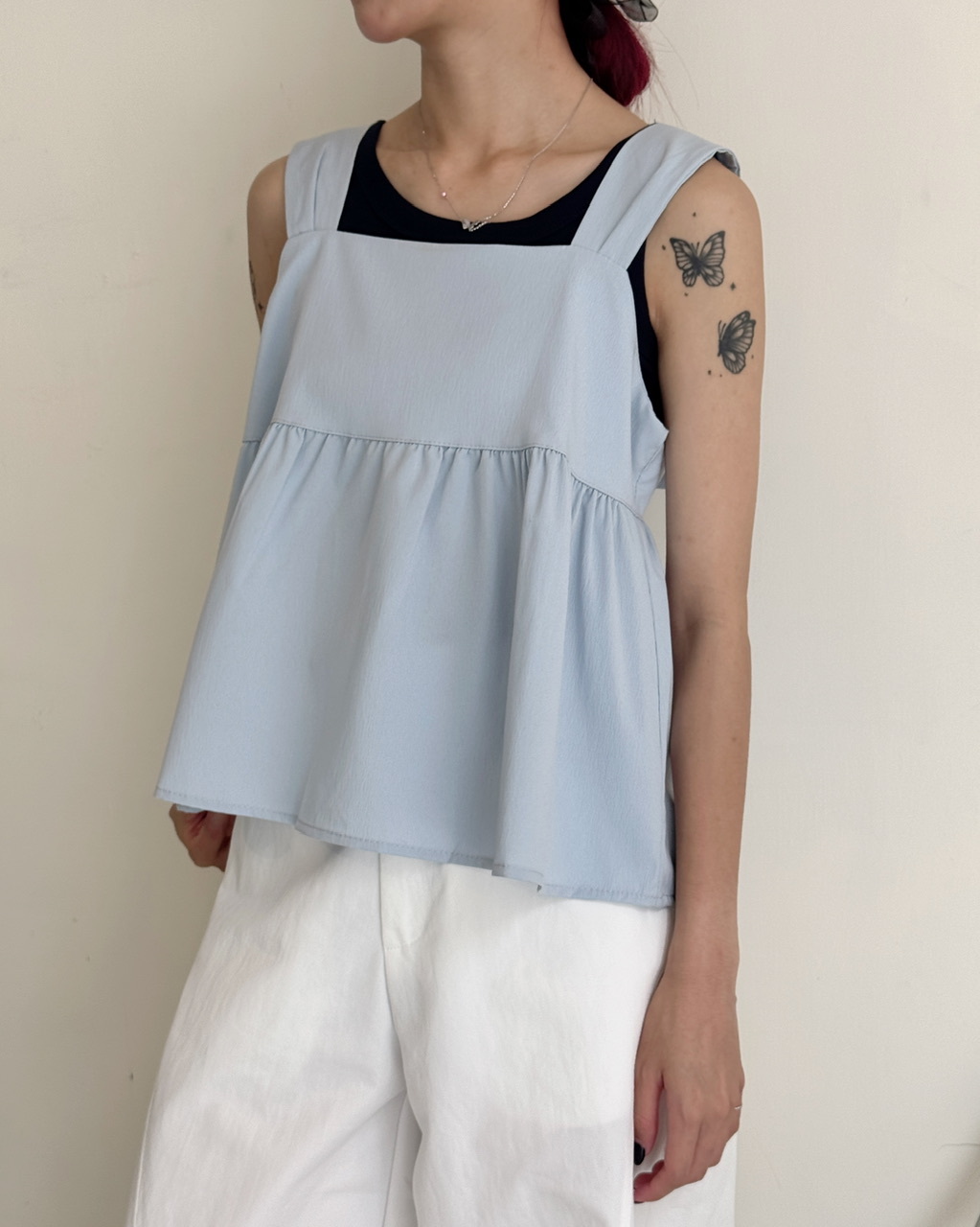 氣質甜美後綁繩蓬蓬上衣—8950/8958