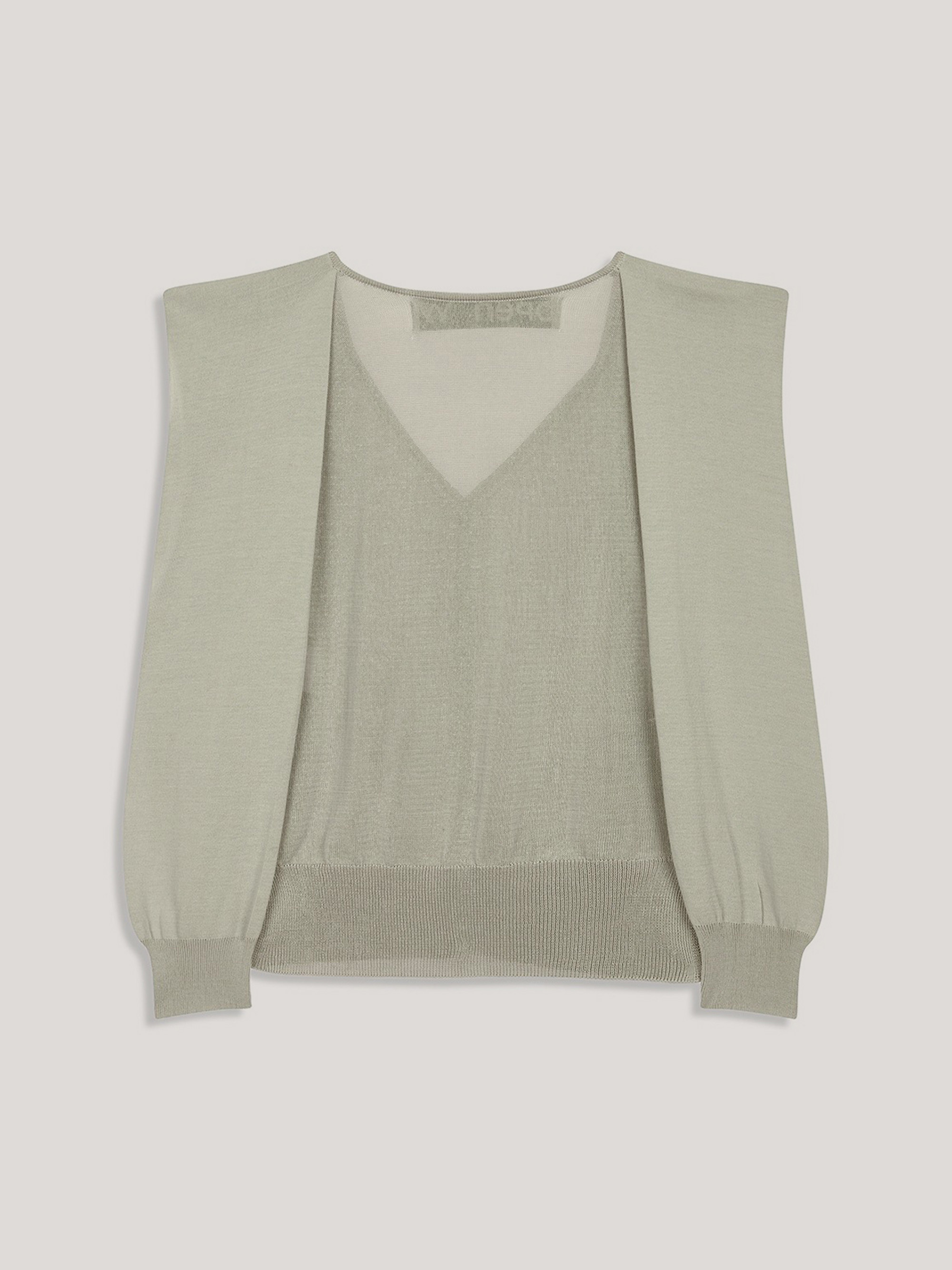 OPEN YY SLEEVE LAYERED CARDIGAN 上衣