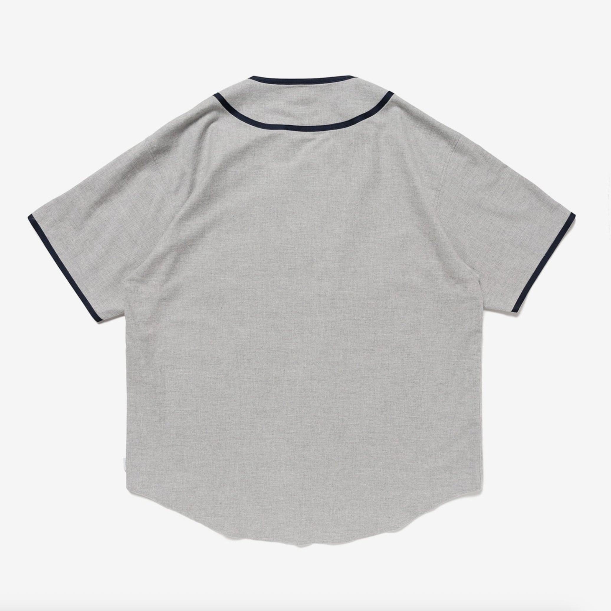 -(B4e01)-WTAPS LEAGUE / SS / COTTON. TWILL BASEBALL 布貼 棒球 球衣 灰色-251TQDT-SHM09