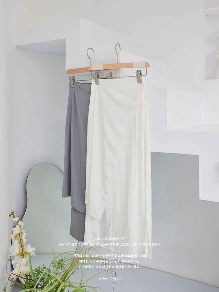 OH！HER 涼感搭片綁帶休閒裙