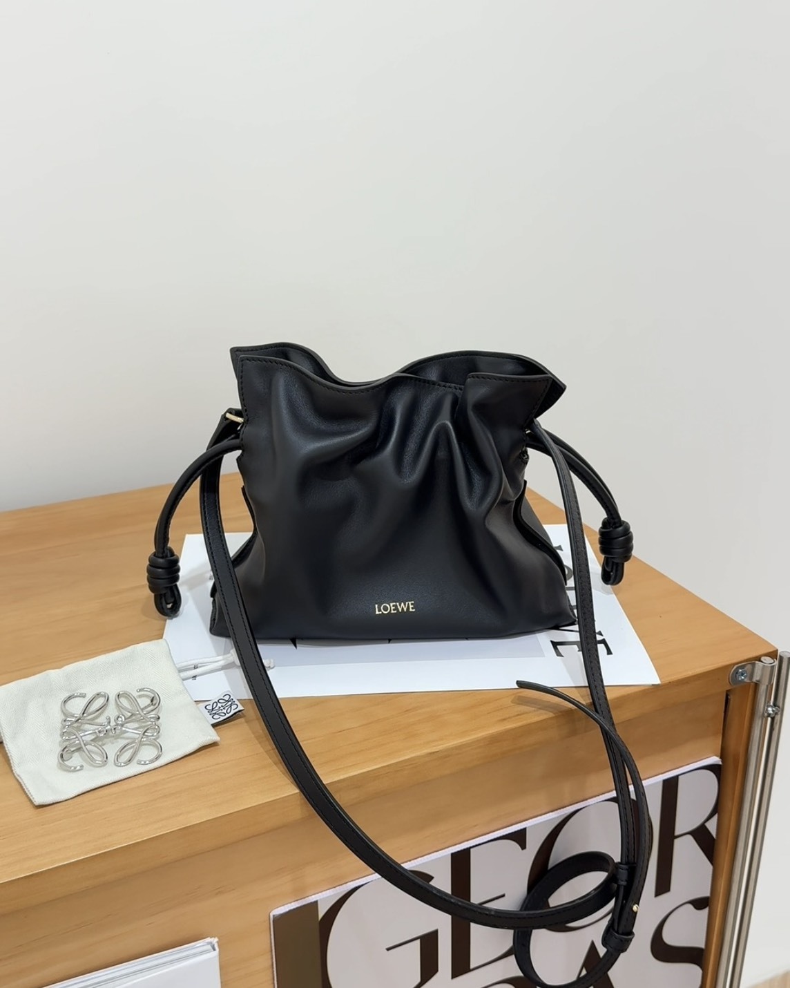 LOEWE｜FLAMENCO 迷你福袋包 黑色