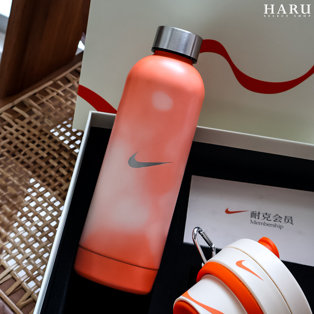 NIKE.COM 會員限定 2024限定 水壺 摺疊隨行杯 溫感變色保溫杯 兩件一組 限定禮盒