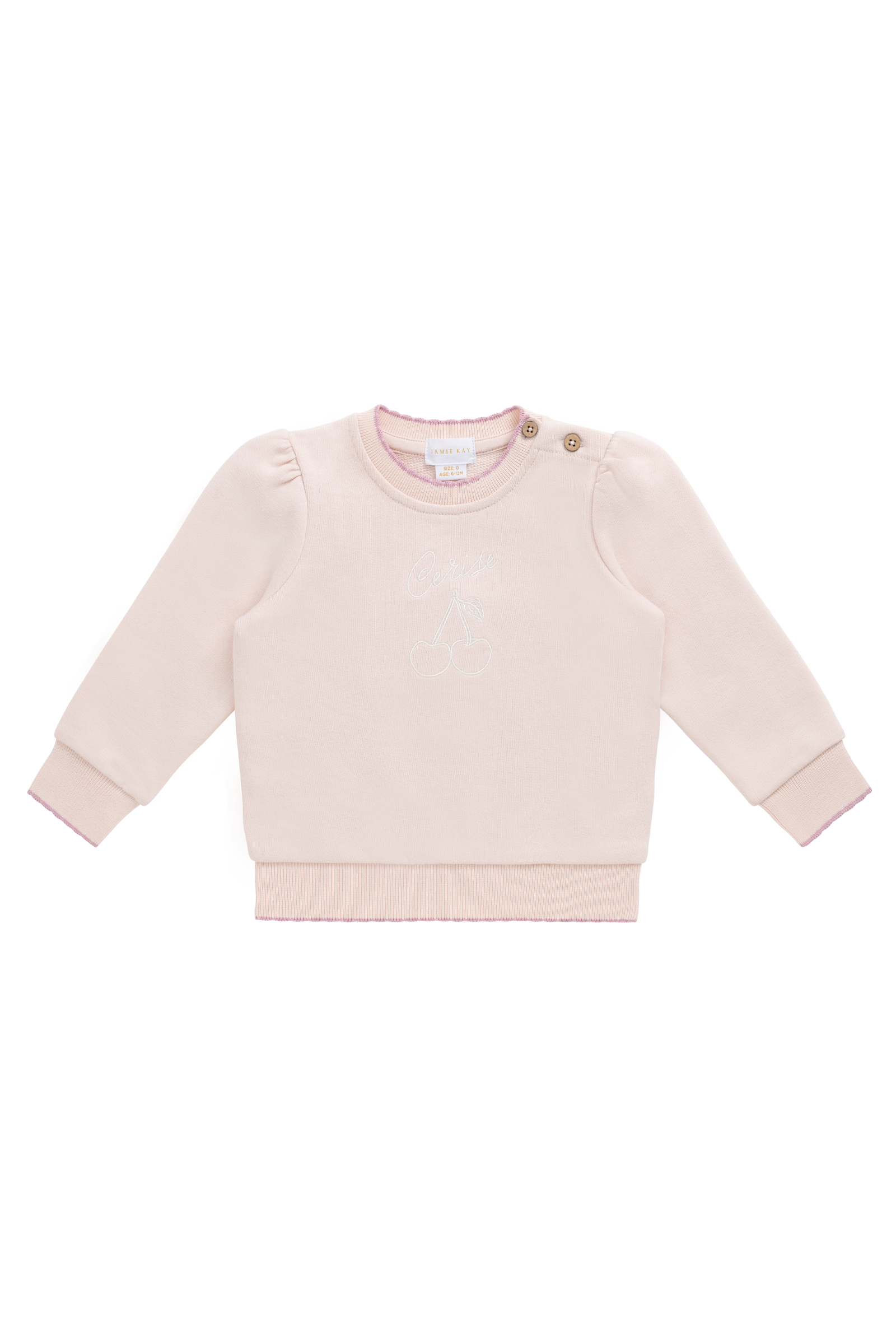 【預購】JAMIE KAY - Organic Cotton Monroe Sweatshirt（Morganite Cerise）