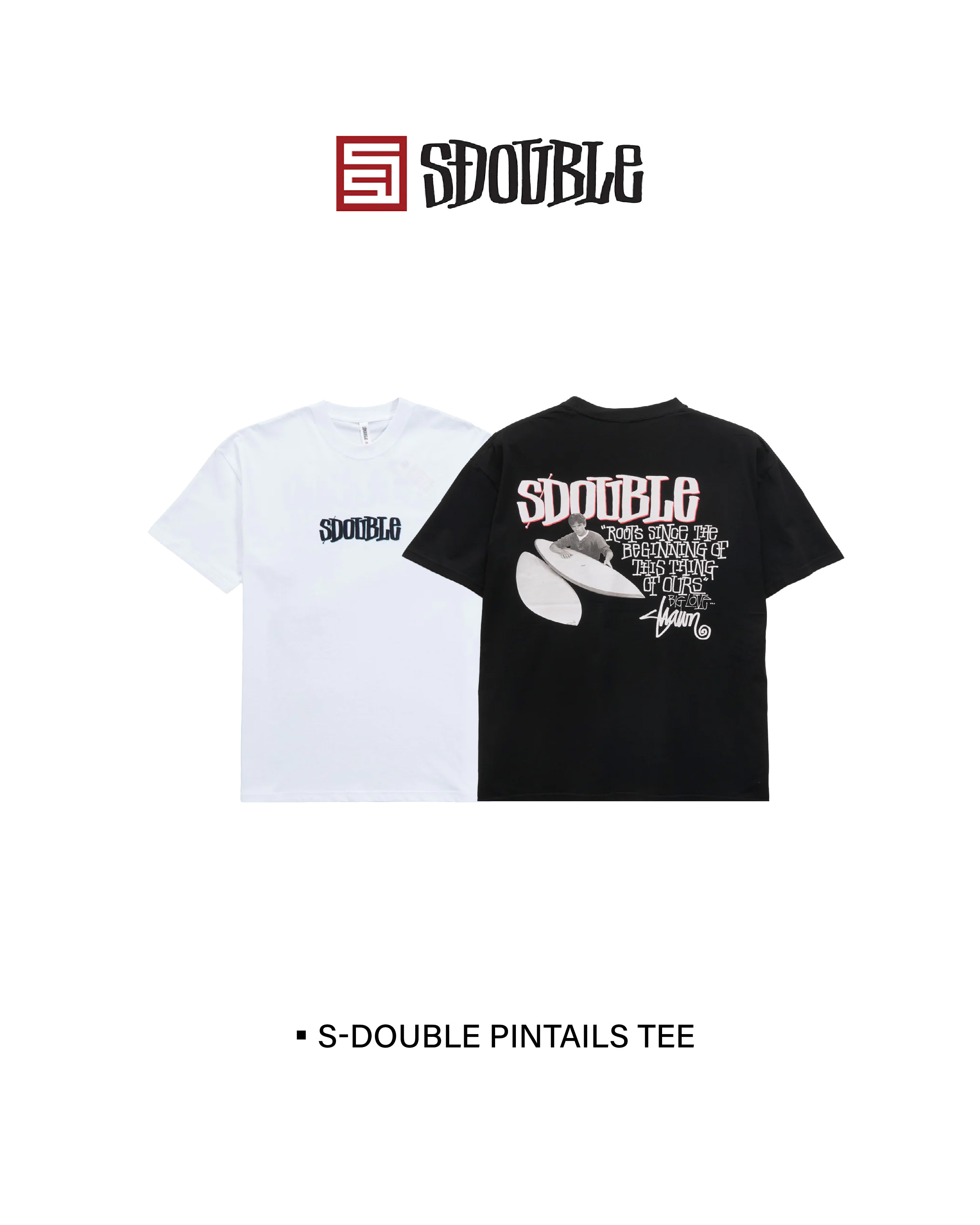 S/Double Pintails Tee 衝浪短TEE 2色