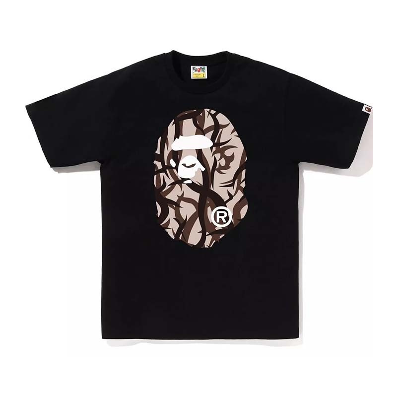 BAPE Trial Camo Big Ape Head Tee 荊棘 猿人 短袖 黑色 BAPE-451 [台灣現貨]