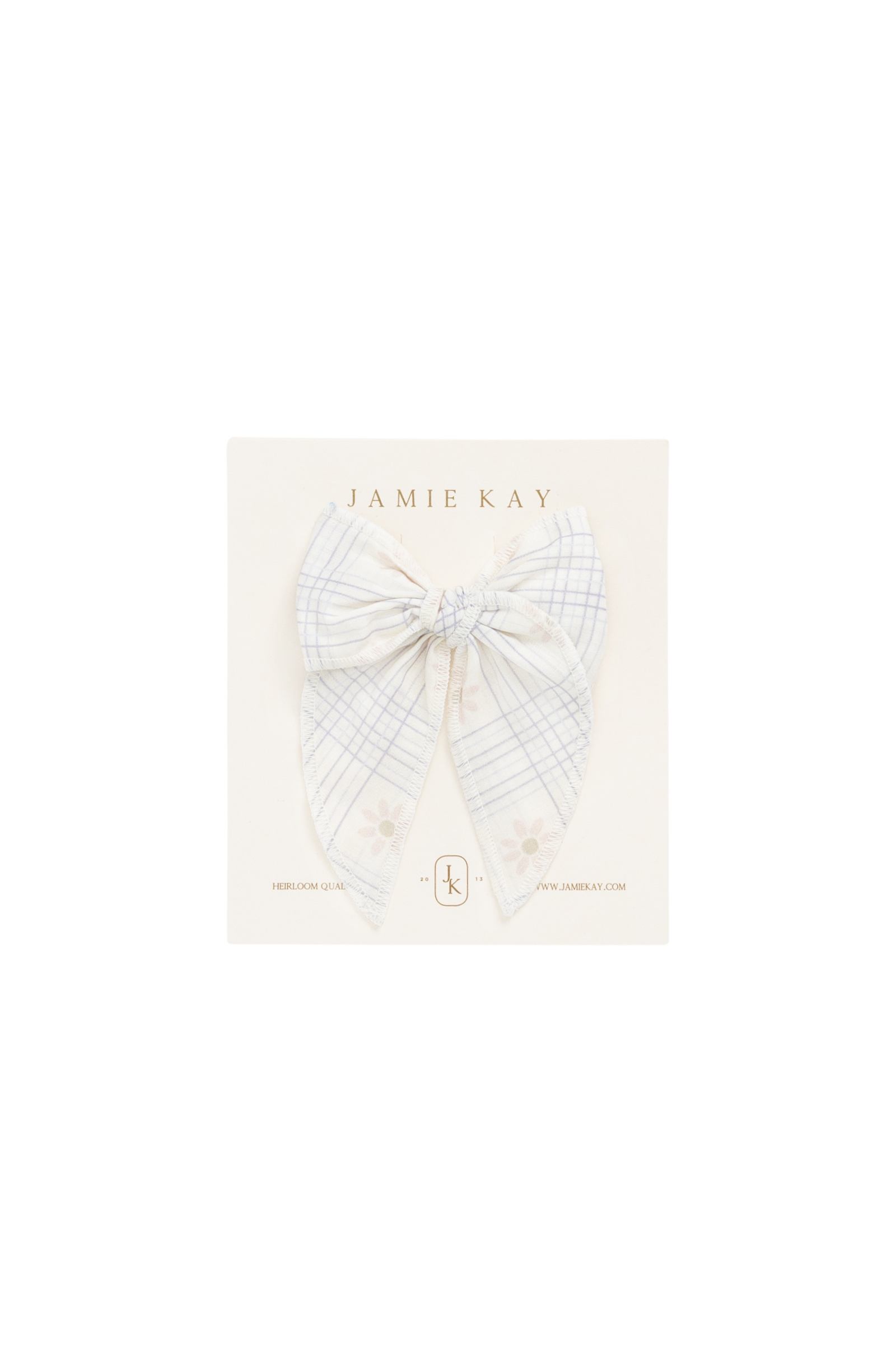 【預購】JAMIE KAY - Organic Cotton Volie Bow（Marguerite Egret）