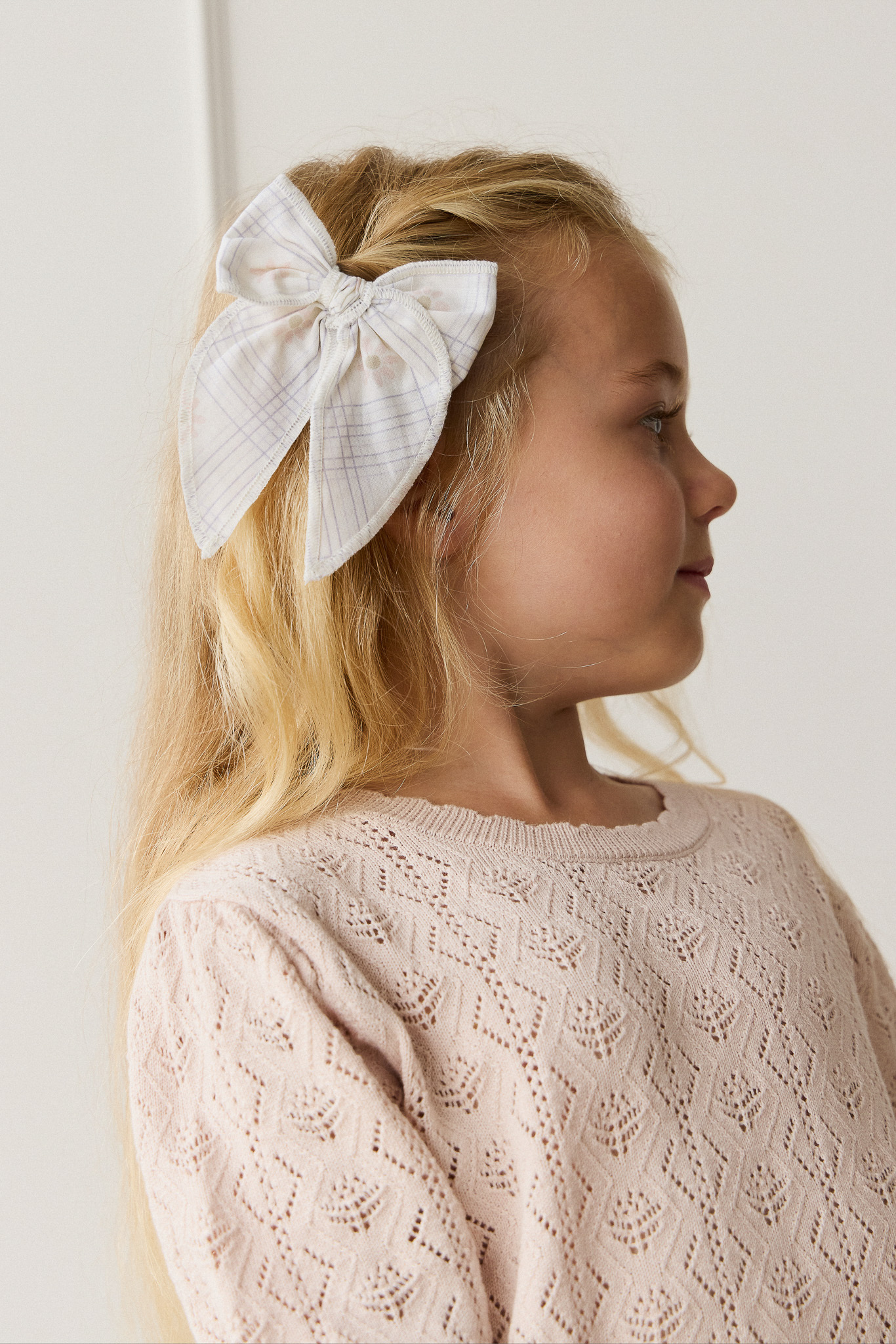 【預購】JAMIE KAY - Organic Cotton Volie Bow（Marguerite Egret）