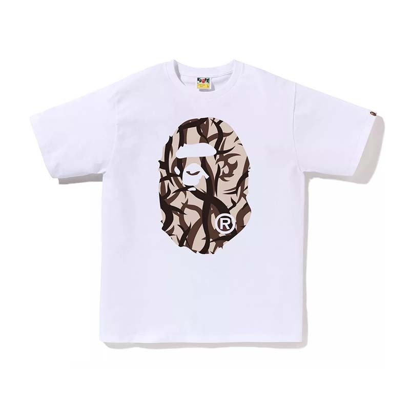 BAPE Trial Camo Big Ape Head Tee 荊棘 猿人 短袖 白色 BAPE-452 [台灣現貨]