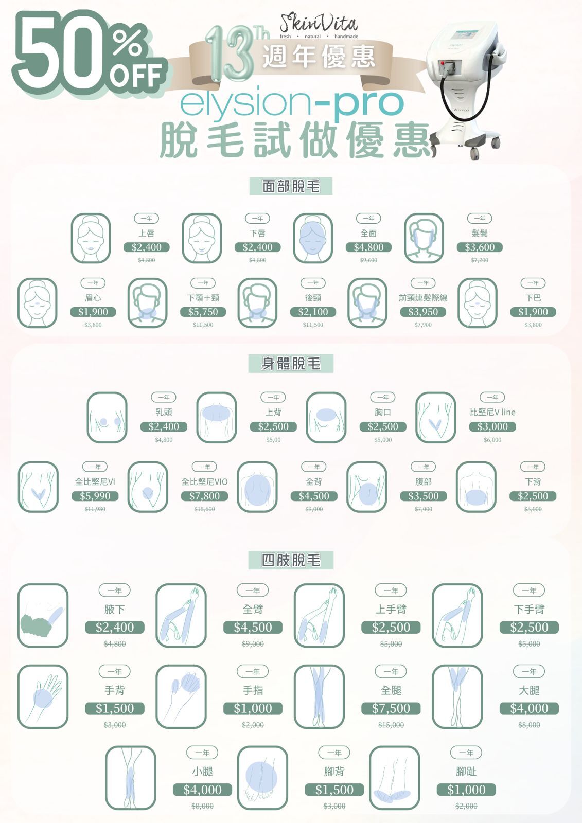 Elysion-Pro 755nm 激光脫毛