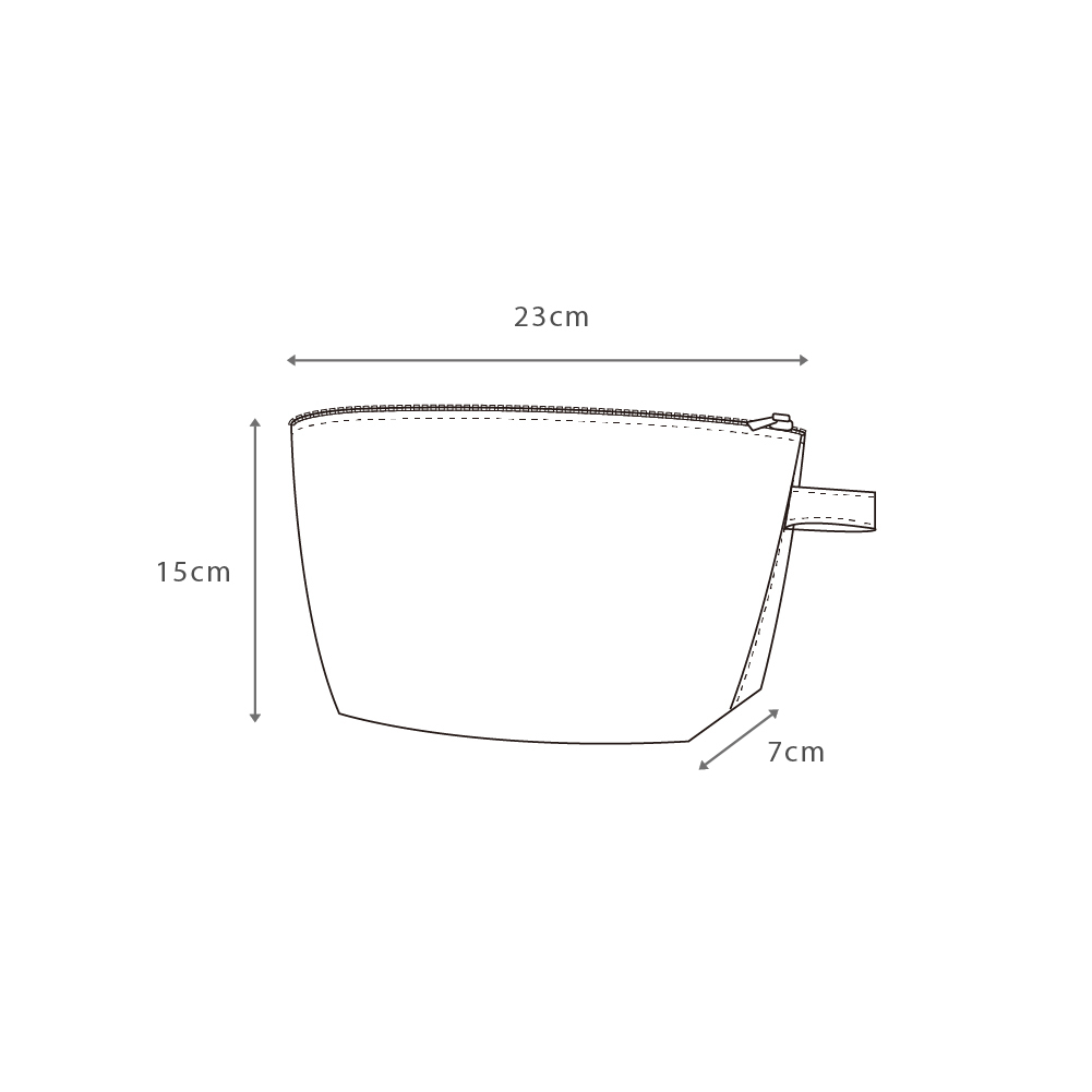 印花樂拉鏈梯形收納包