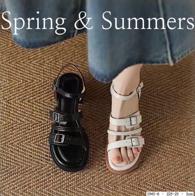 1945-6韓國三釦繫帶羅馬涼鞋