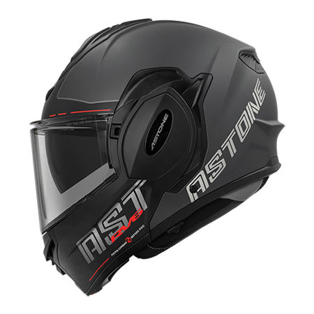 ASTONE RV6 ZC01 後掀式安全帽 平鐵灰紅